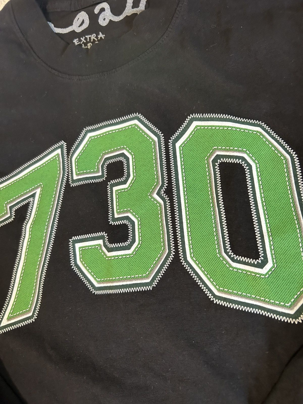Asspizza Asspizza 730 Green stitch print longsleeve black XL Size US XL / EU 56 / 4 - 2 Thumbnail