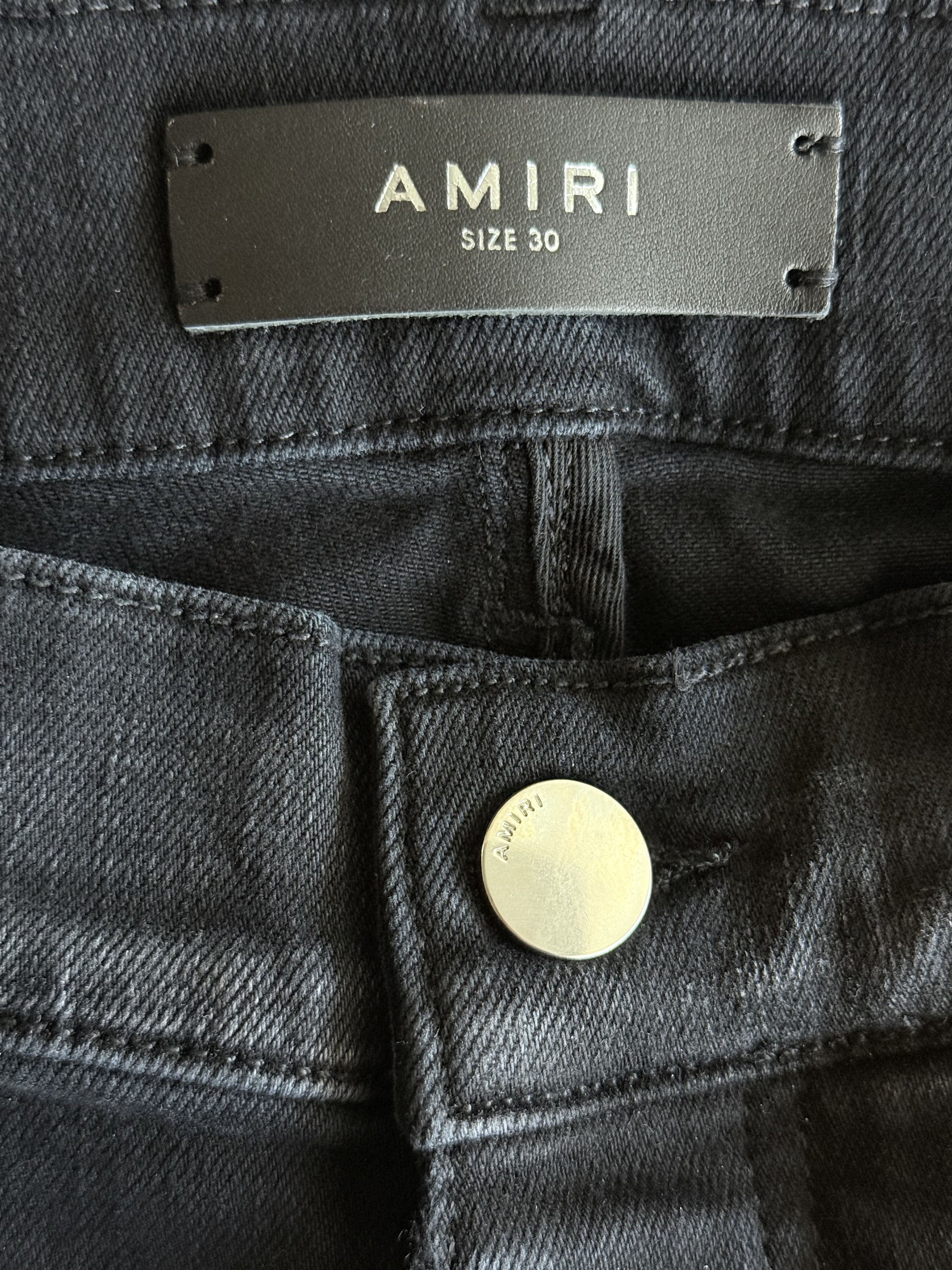 Amiri Amiri Aged Black Rainbow Paisley Patch Thrasher Jeans Size US 29 - 3 Thumbnail