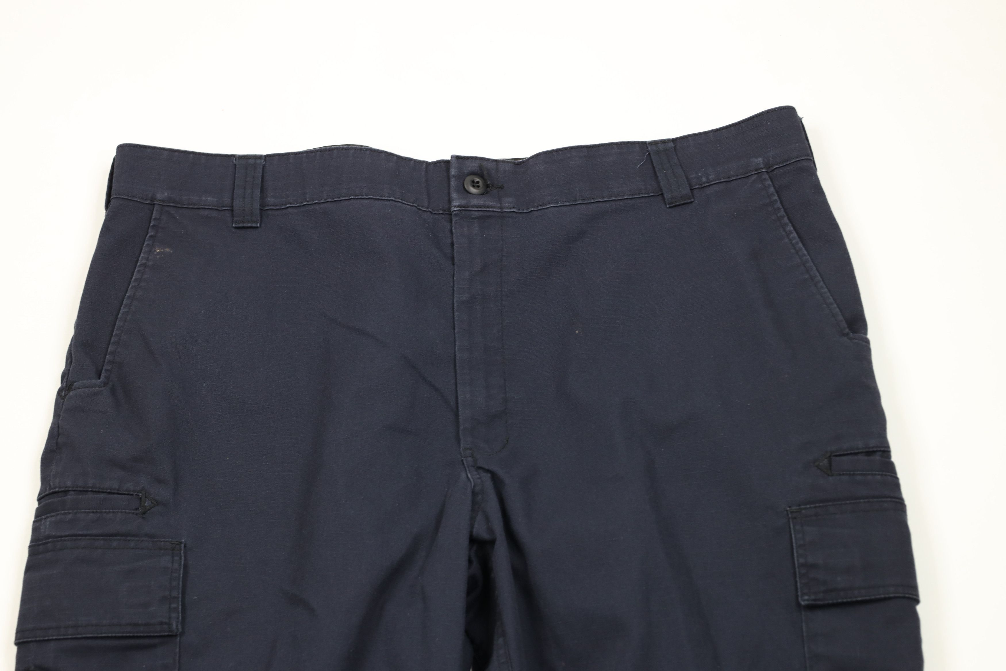 Vintage Vintage Streetwear Ripstop Wide Leg Cargo Pants Navy Blue Size US 44 / EU 60 - 2 Thumbnail