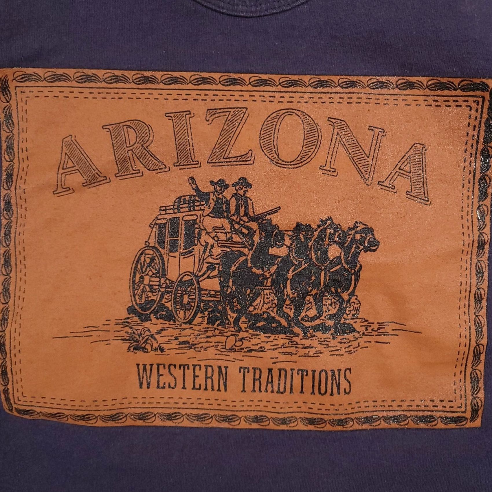 Anvil VINTAGE Anvil USA Made Arizona Shirt Western Traditions Sleeveless Crew Neck Blue Cotton T-Shirt Men M Medium Size US M / EU 48-50 / 2 - 4 Thumbnail