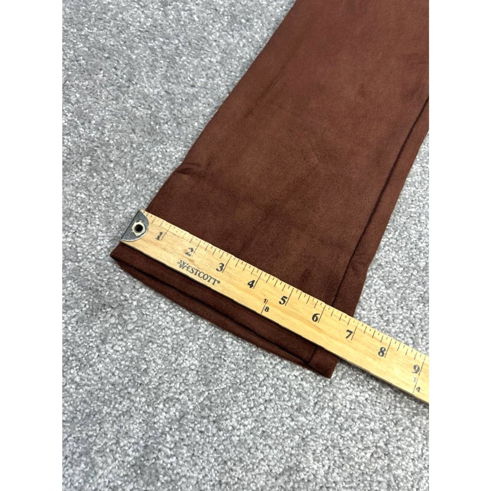 Vintage Tuckernuck Ganache Vegan Suede Ashford Pants Womens XS Brown Bootcut Leg New Size 26" / US 2 / IT 38 - 4 Thumbnail