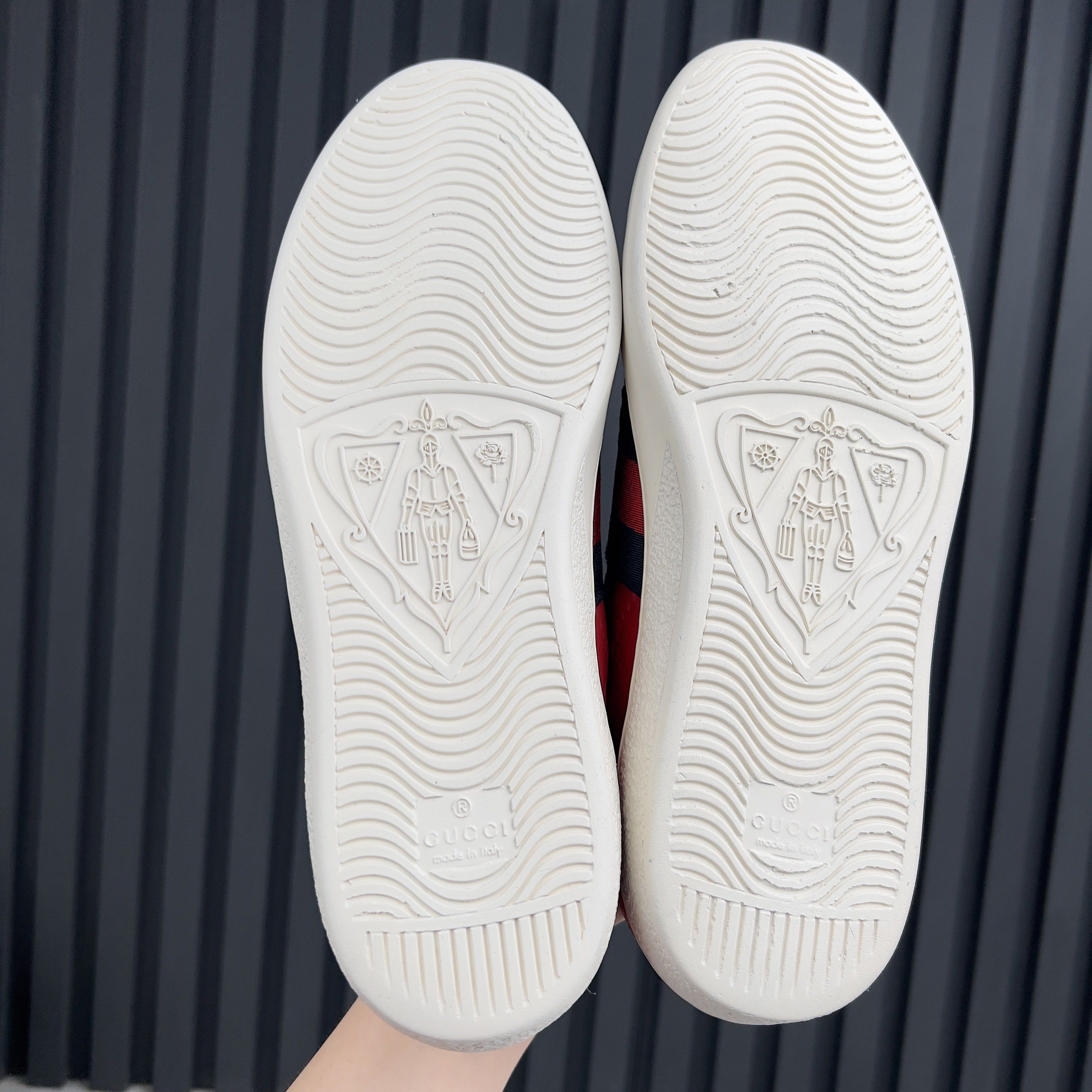 Gucci Gucci Ace Web GG Monogram Low Top Sneakers Leather Size US 8 / EU 41 - 11 Thumbnail
