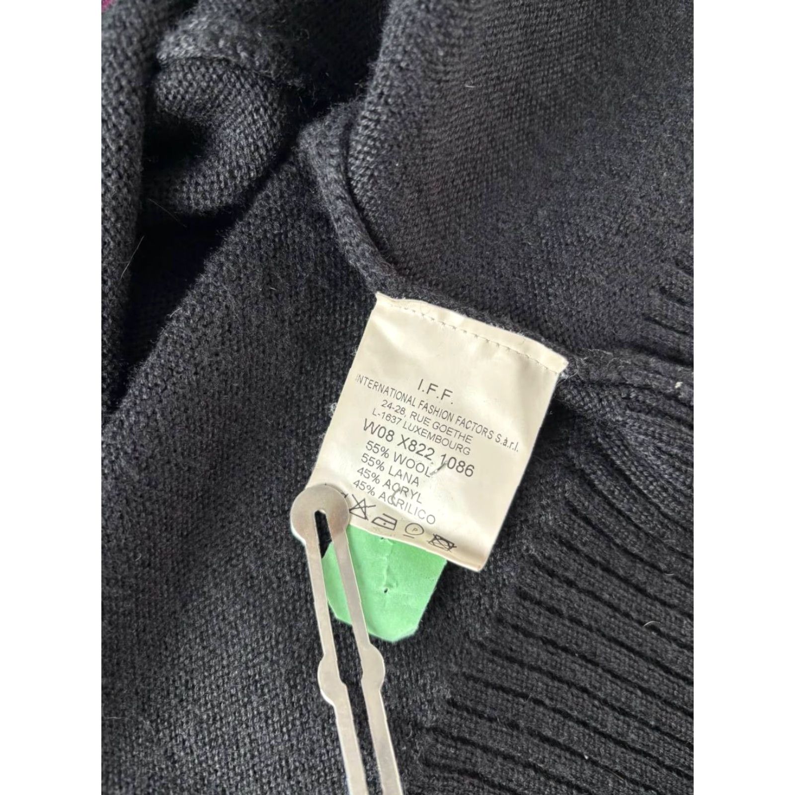 Vintage Bikkembergs Womens Sweater Cardigan M Black Wool Acrylic Knit Long Sleeve Zipper Logo Dressy Casual Womens Size M / US 6-8 / IT 42-44 - 5 Thumbnail