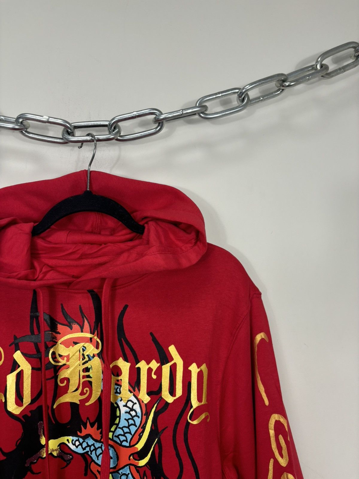 Ed Hardy Ed Hardy Y2K Chinese Dragon Big Logo NEW Red Hype Hoodie Size US S / EU 44-46 / 1 - 11 Thumbnail
