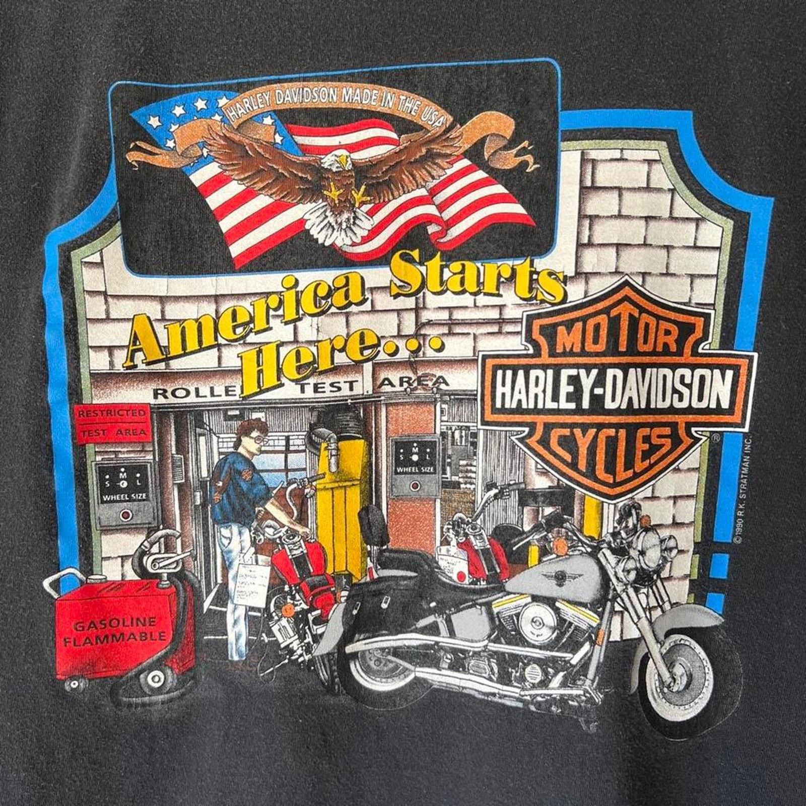 Harley Davidson 90s Harley-Davidson Tee | America Starts Here | York PA | L Size US L / EU 52-54 / 3 - 2 Thumbnail