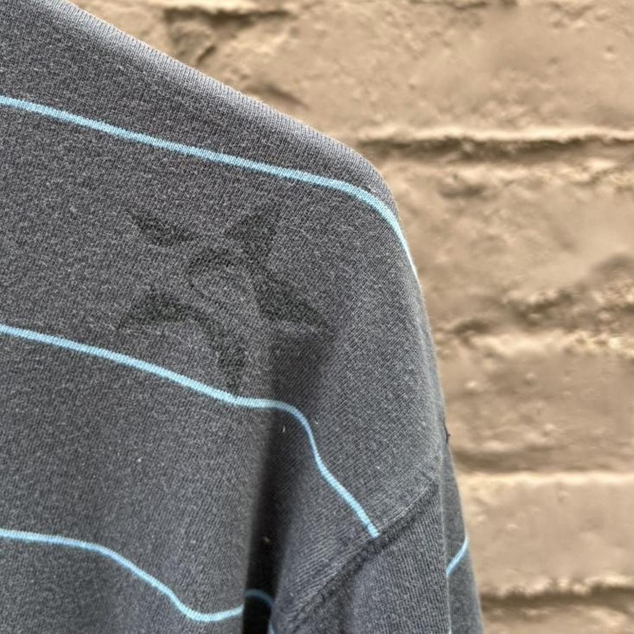 Quiksilver Early 2000s Y2K Quiksilver Grey and Blue Striped Polo Shirt Size US XL / EU 56 / 4 - 3 Thumbnail