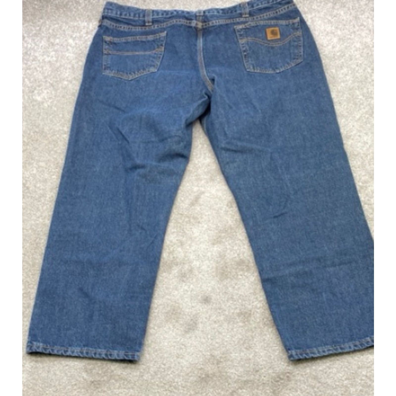 Carhartt VINTAGE Carhartt Jeans Men’s 40x30 Blue Denim Relaxed Fit Wide-Leg Cotton 5672 40x30 Mens Jeans Blue Denim Wide-Leg Relaxed Fit Cotton Size US 40 / EU 56 - 7 Thumbnail