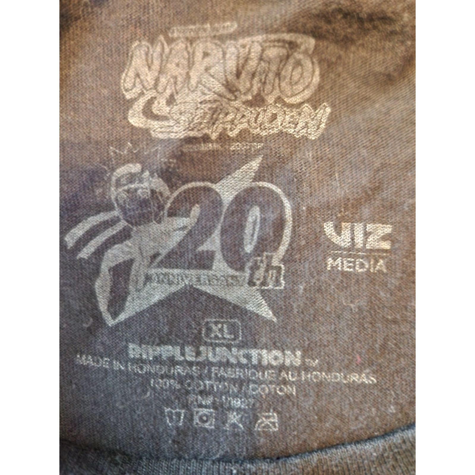 Ripple Junction Naruto Shippuden 20th Year Anniversary Run Like A Ninja Black T-Shirt XL Size US XL / EU 56 / 4 - 2 Thumbnail