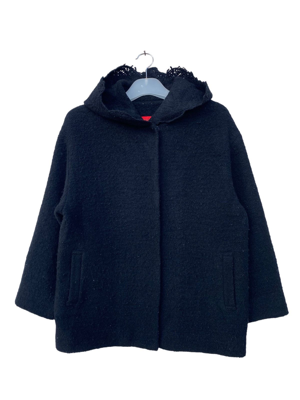 image of Haat Hearth Issey Miyake Hooded Jacket in Black, Women's (Size Medium)