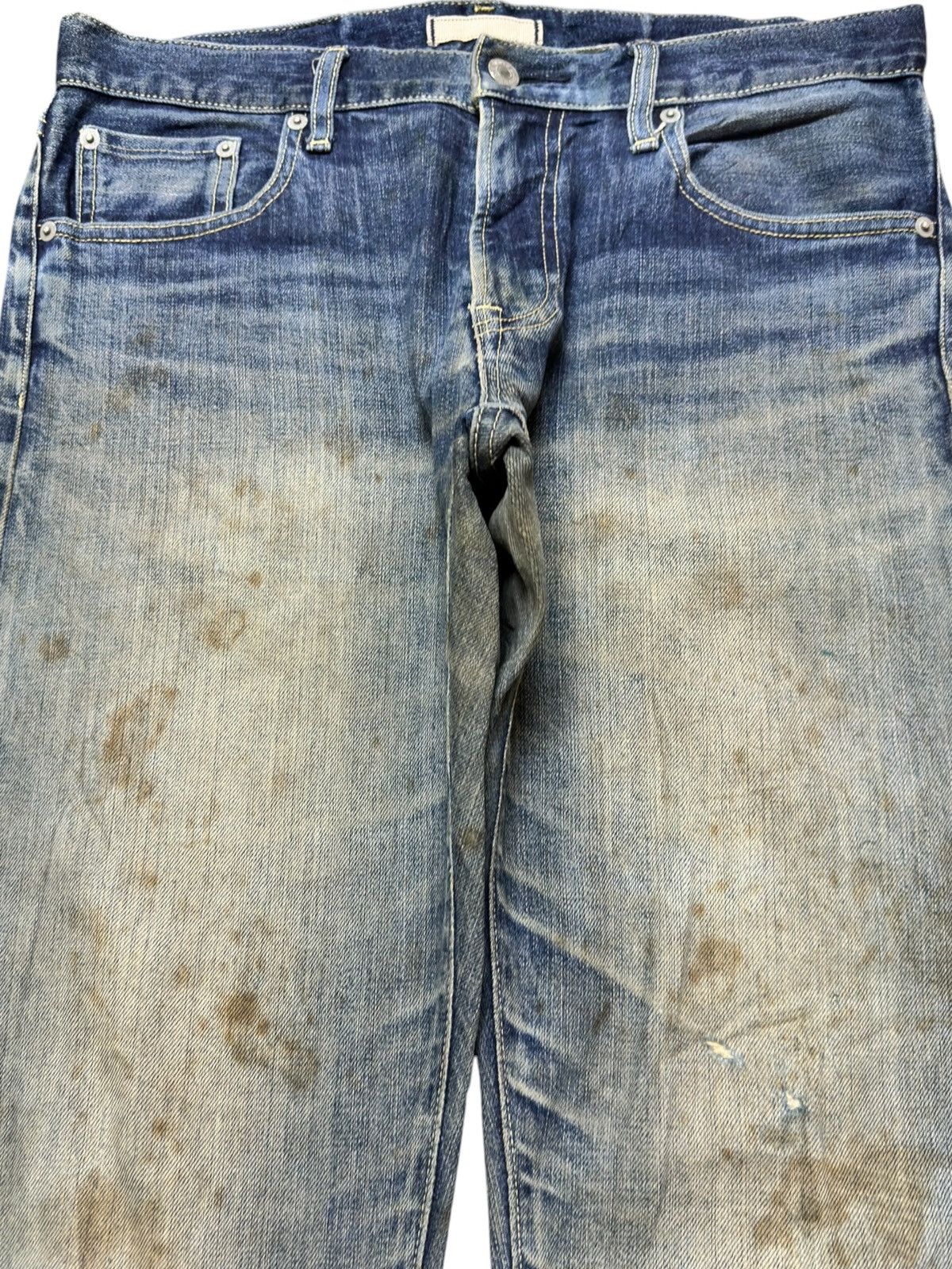 Uniqlo Vintage Uniqlo Selvedge Mudwash Ripped Distressed Denim Size US 32 / EU 48 - 2 Thumbnail