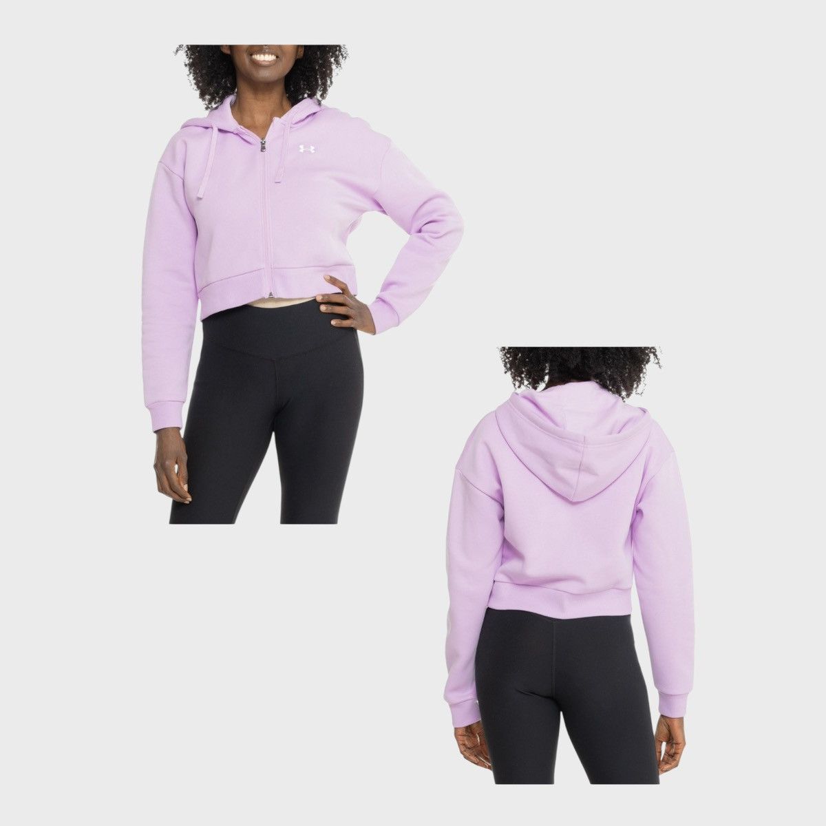 Under Armour Under Armour Lavender Women’s Rival Fleece Crop Hoodie Sz XL Size XL / US 12-14 / IT 48-50 - 5 Thumbnail