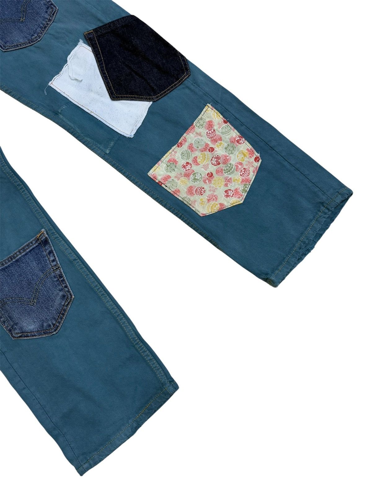 Levi's VINTAGE 90s LEVI’S 501 PATCHWORK DISTRESSED JEANS Size US 30 / EU 46 - 4 Thumbnail