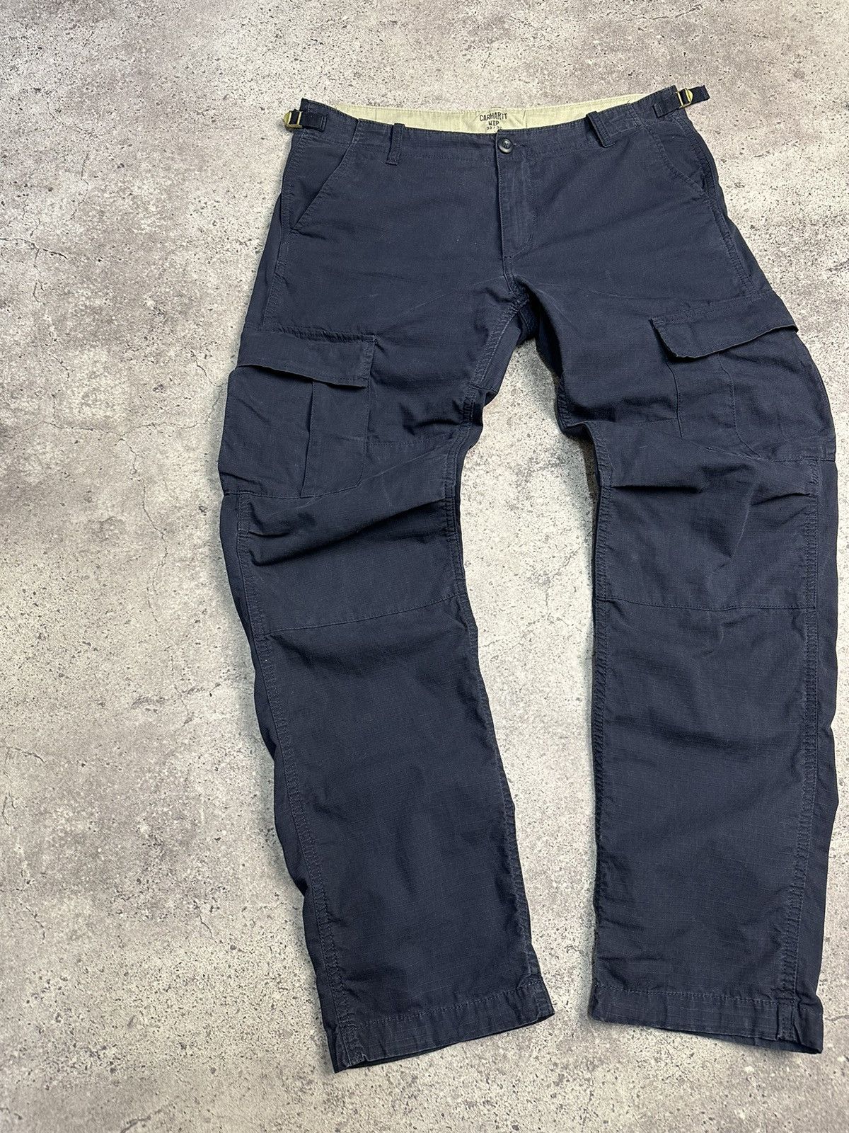 Carhartt × Vintage Vintage Carhartt Aviation Cargo Pants Faded Blue Distressed Size US 33 - 5 Thumbnail