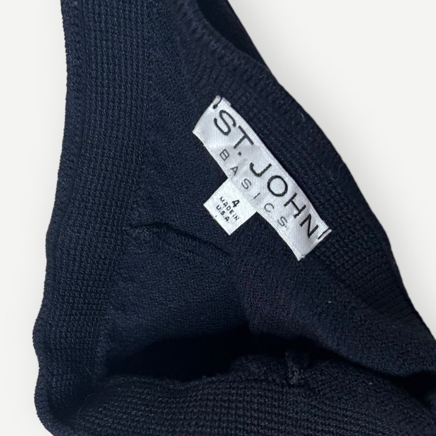 St. John Couture St. John Santana Knit Pants Cropped 4 Wool Blend Navy Blue S Size 27" / US 4 / IT 40 - 4 Thumbnail