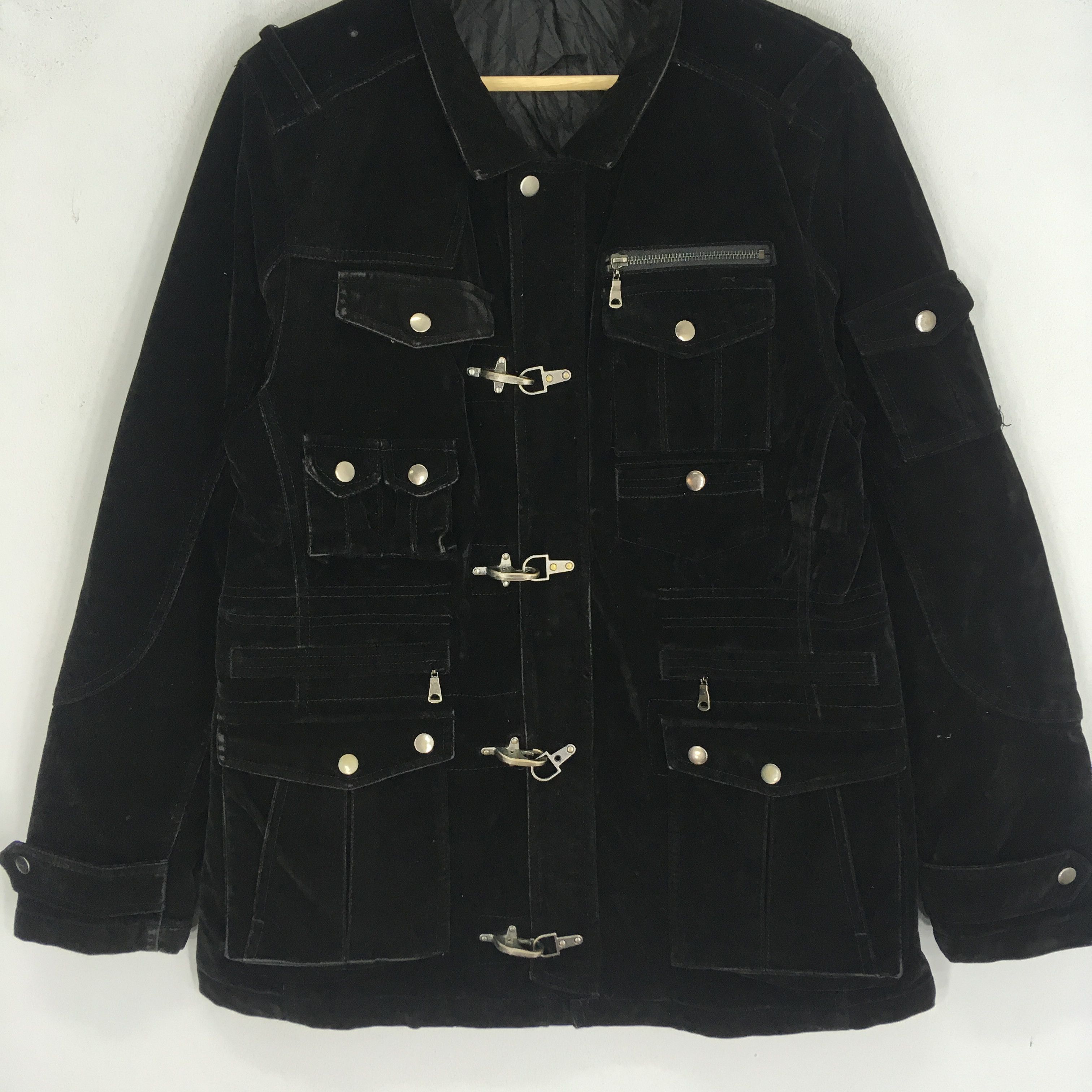 semanticdesign Vintage Semantic Design Black Velvet Bondage Jacket Size US L / EU 52-54 / 3 - 4 Thumbnail