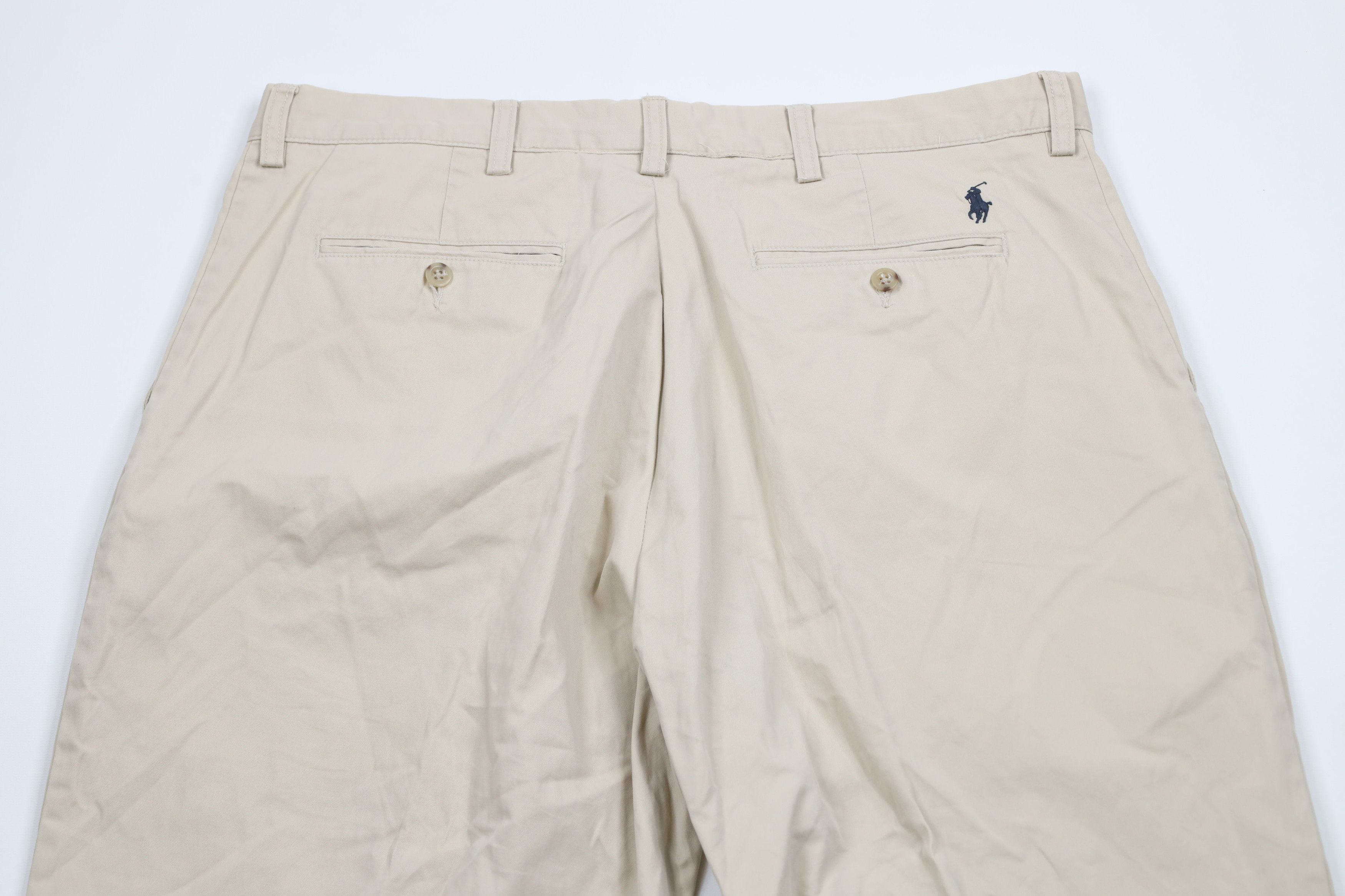 Ralph Lauren × Vintage Vintage 90s Ralph Lauren Chino Pants Trousers Beige Cotton Size US 36 / EU 52 - 8 Thumbnail