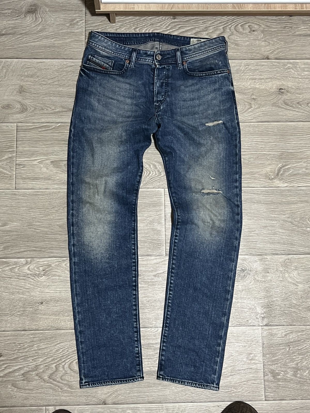 Diesel × Japanese Brand Jeans Diesel Buster distressed washed denim skinny pants Size US 31 - 1 Thumbnail