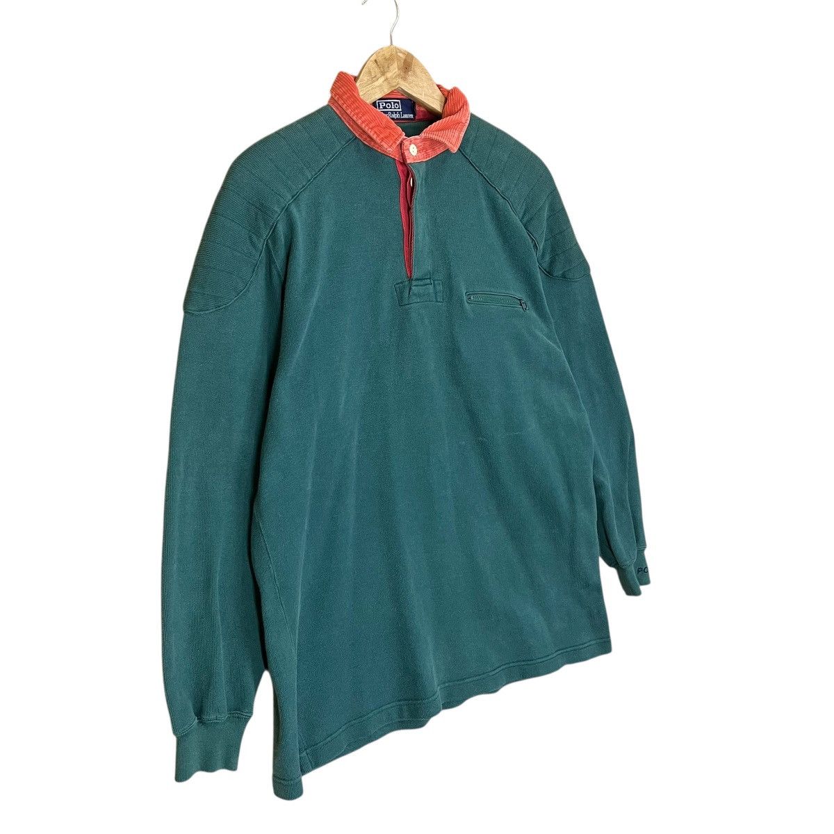 Polo Ralph Lauren Vintage 90s Ralph Lauren Polo Rugby Longsleeve Size US M / EU 48-50 / 2 - 2 Thumbnail