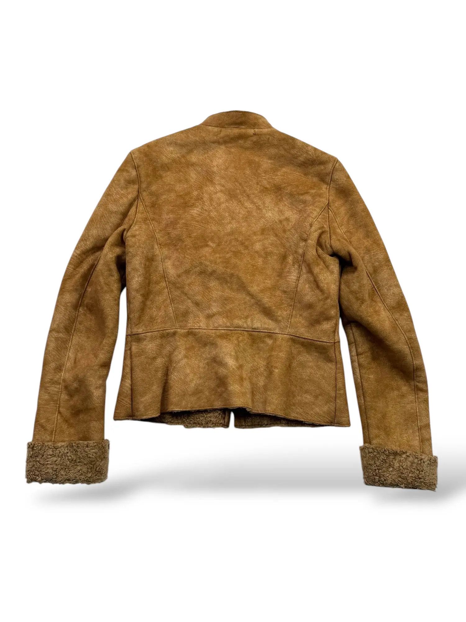 Vintage Vintage Cropped Faux Sheepskin Coat W66(V9) Size M / US 6-8 / IT 42-44 - 5 Thumbnail