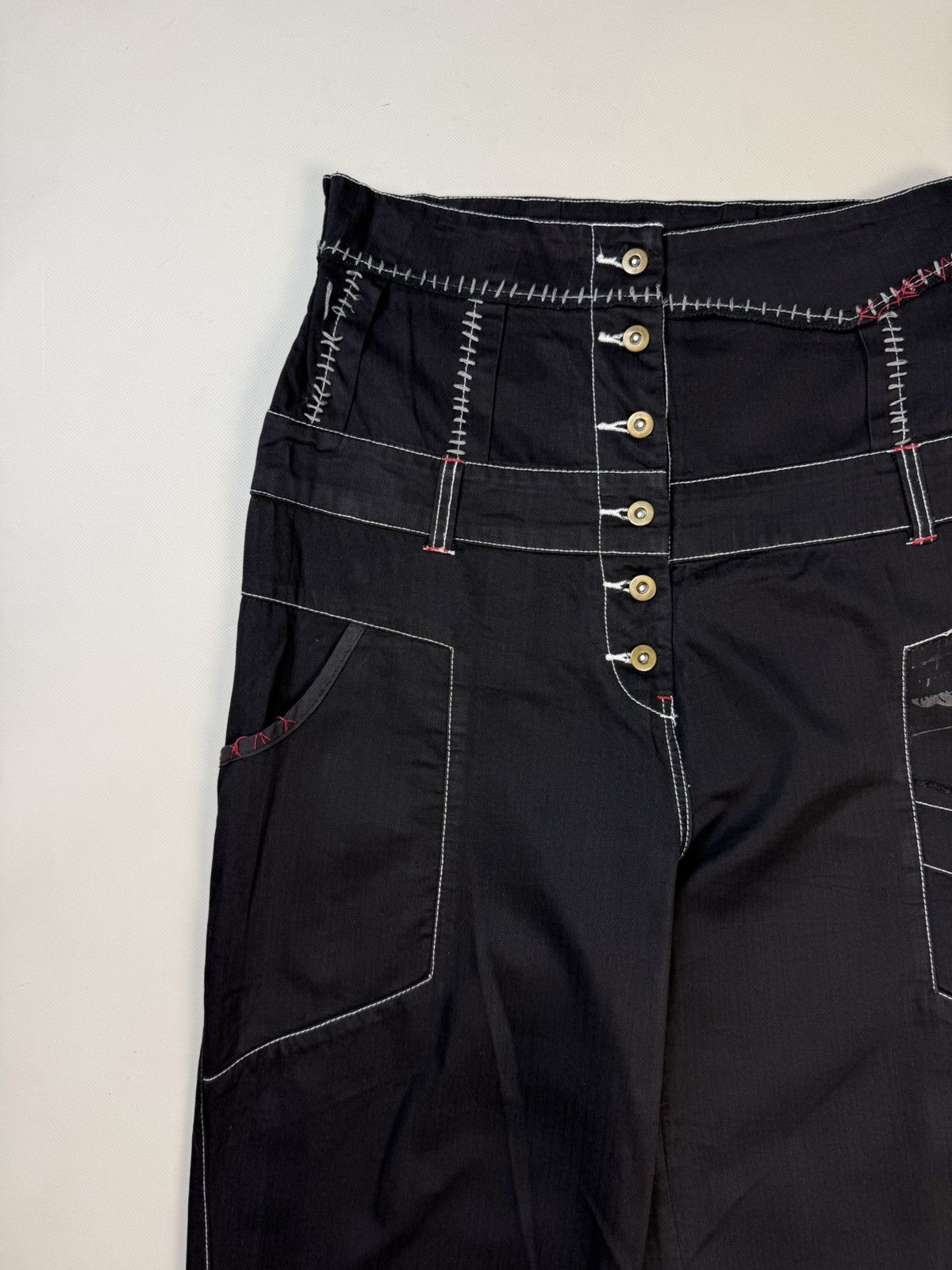 Cop Copine Cop Copine Avant-Garde Y2K High Rise Wide Leg Pants Trousers Size 30" / US 8 / IT 44 - 6 Thumbnail