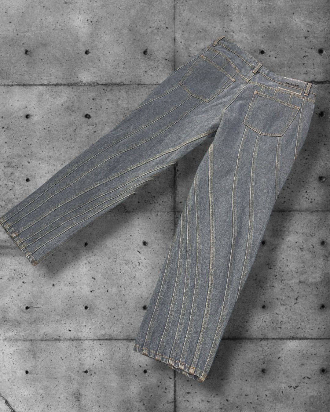 Mugler Mugler Spiral Seam Denim Jeans Light Blue Size 44 Size US 32 / EU 48 - 4 Thumbnail