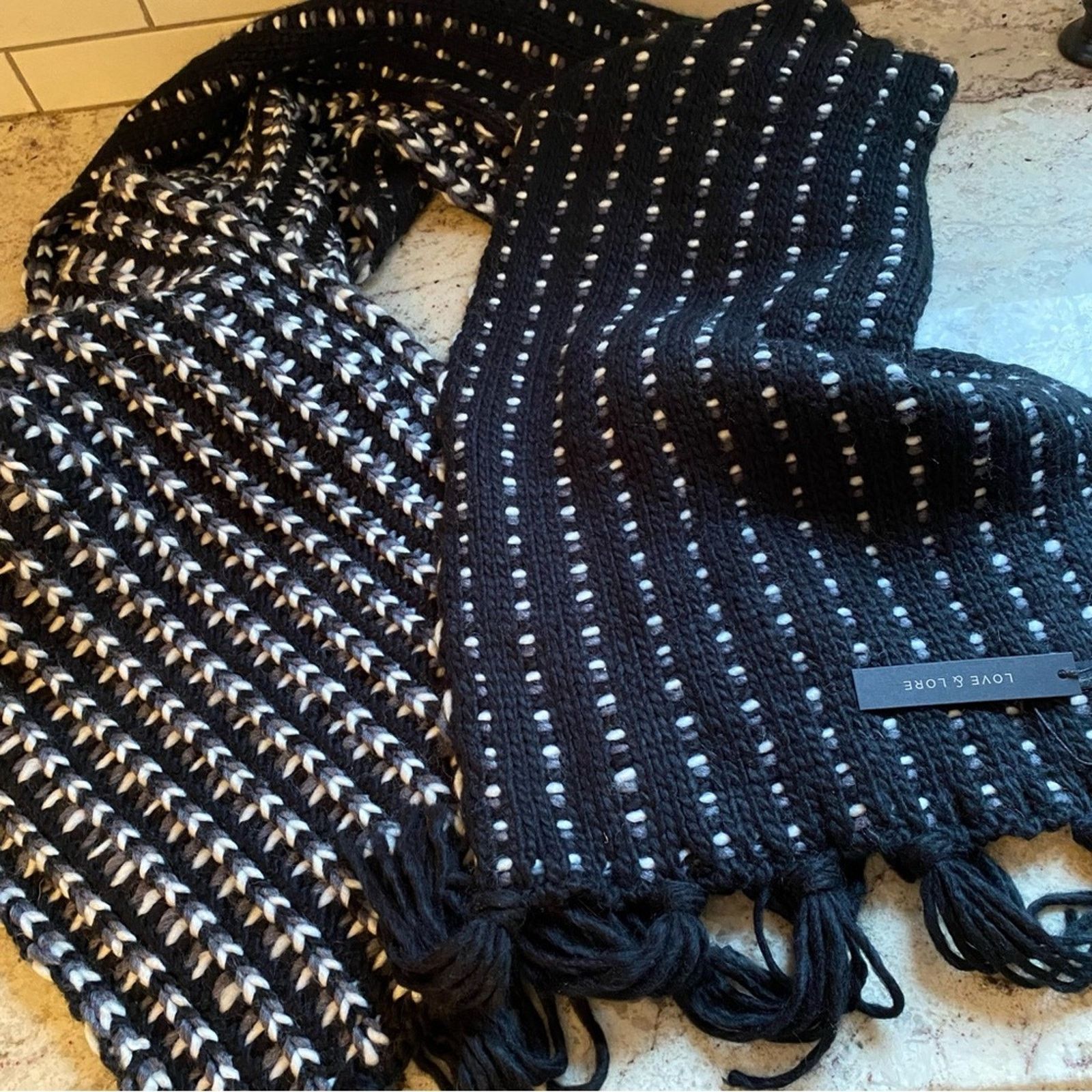 Other NEW Indigo Love & Lore Cabin Marl Stripe Scarf NWT Size ONE SIZE - 3 Thumbnail