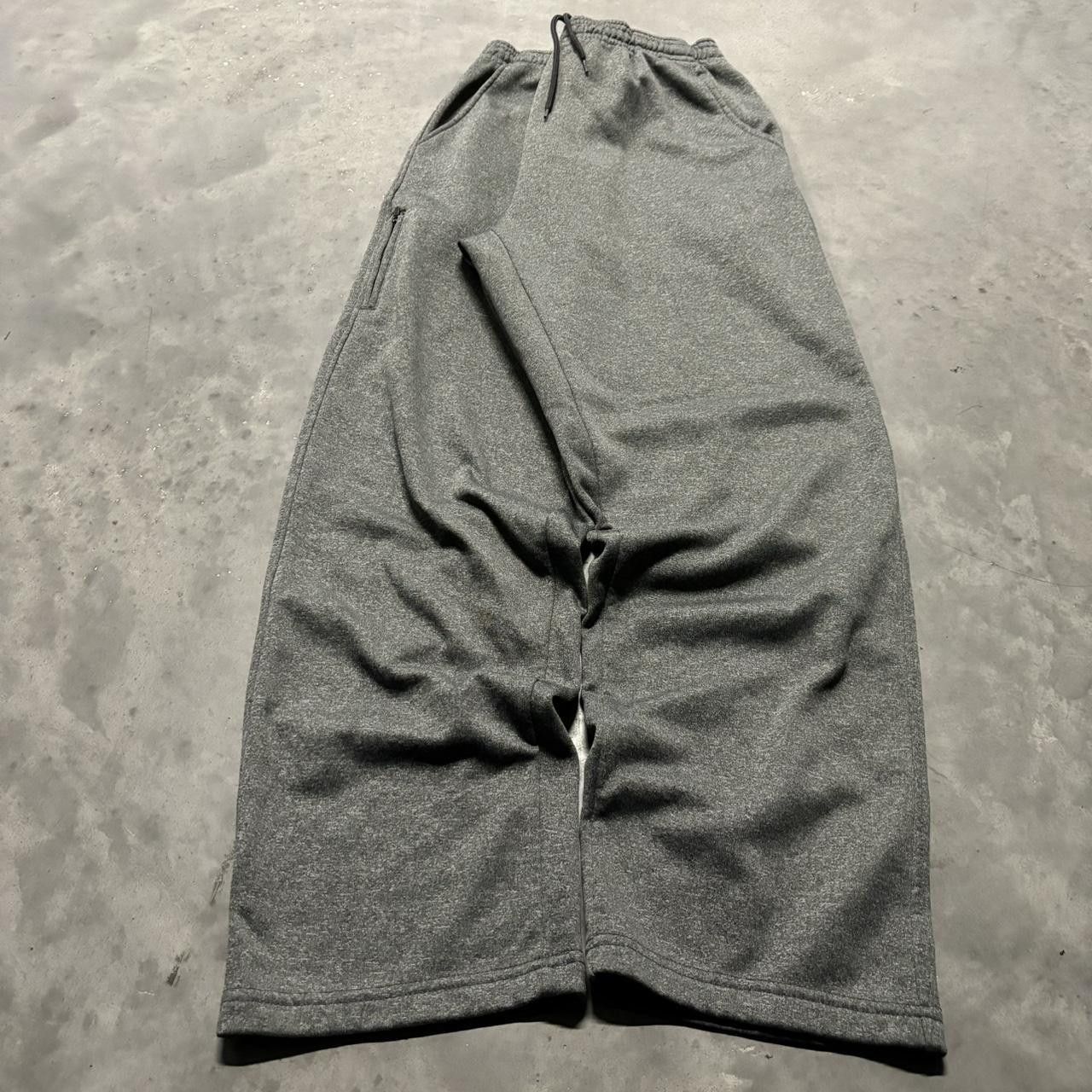 Japanese Brand × Vintage Crazy Vintage Y2K/2000s Baggy Grey Skater Athletic Drill Essential Sweatpants! Size US 32 / EU 48 - 3 Thumbnail