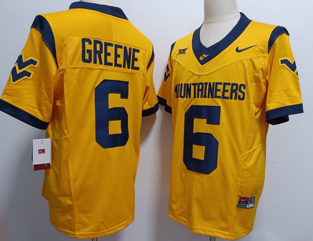 Other Men's West Virginia Mountaineers #6 Garrett Greene Jersey Size US S / EU 44-46 / 1 - 1 Thumbnail