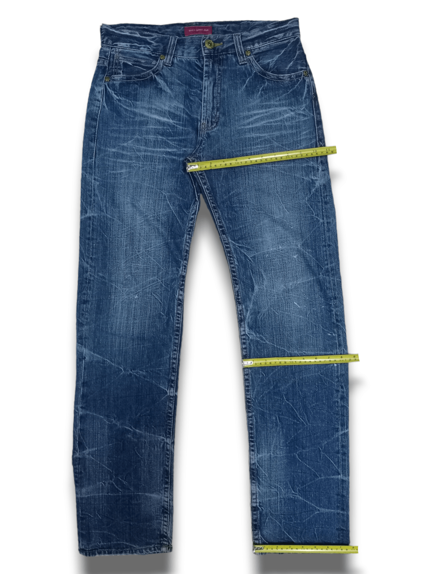 Japanese Brand Vintage Japanese Brand Blue Wash Studded Jeans Size US 31 - 13 Thumbnail