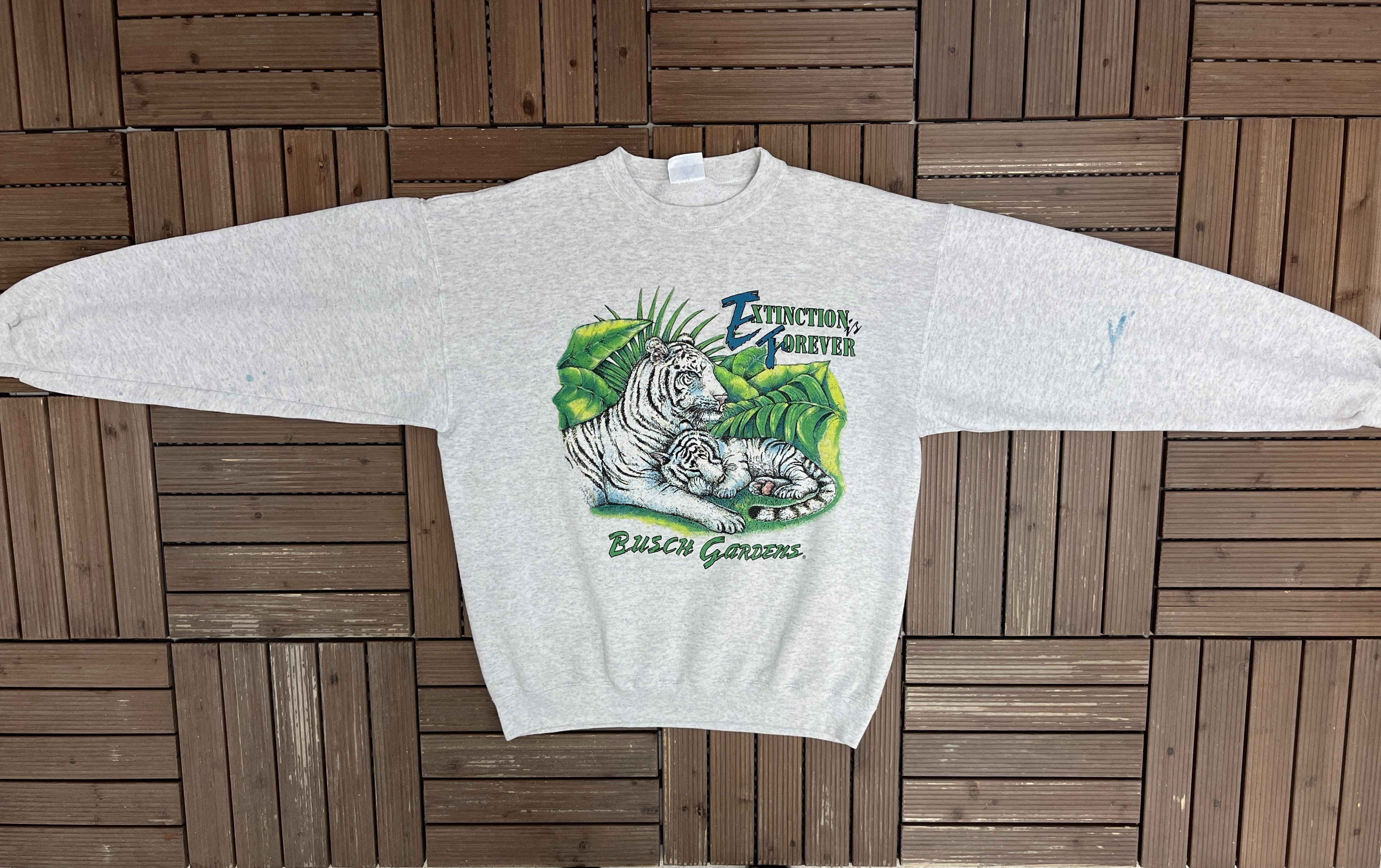 Vintage Busch Gardens Extinction Is Forever Vintage Crewneck Size US L / EU 52-54 / 3 - 5 Thumbnail