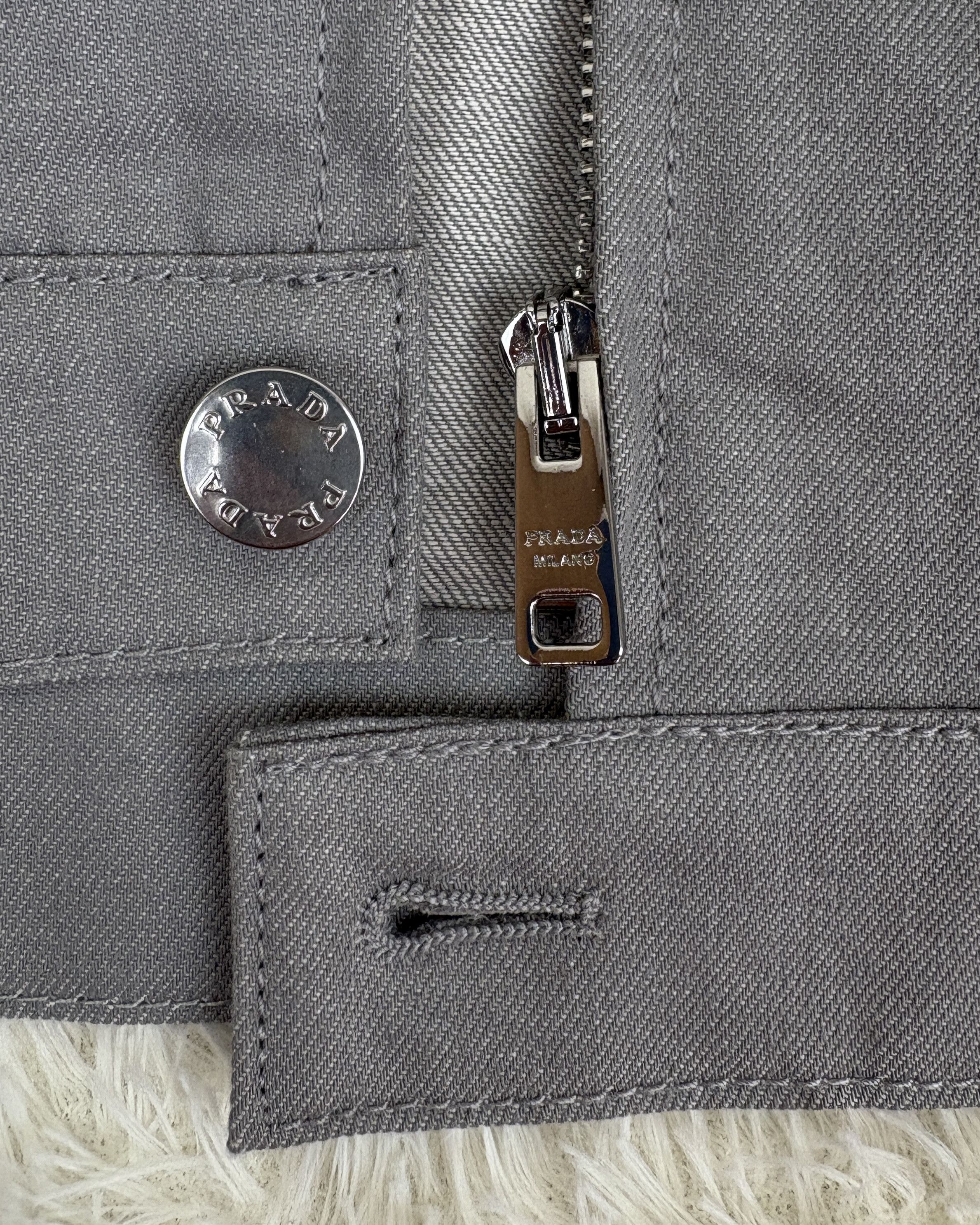 Prada 100% authentic mens PRADA cotton denim bomber jacket. XL Size US XL / EU 56 / 4 - 7 Thumbnail