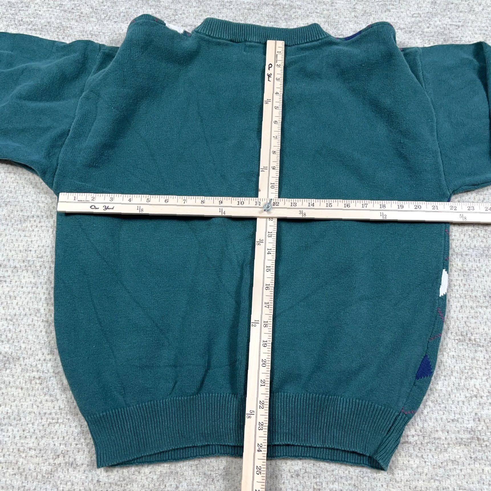 Izod VINTAGE IZOD Golf Sweater Men Large Green Heavy Knit Embroidered Grandpa 90s Size US L / EU 52-54 / 3 - 7 Thumbnail