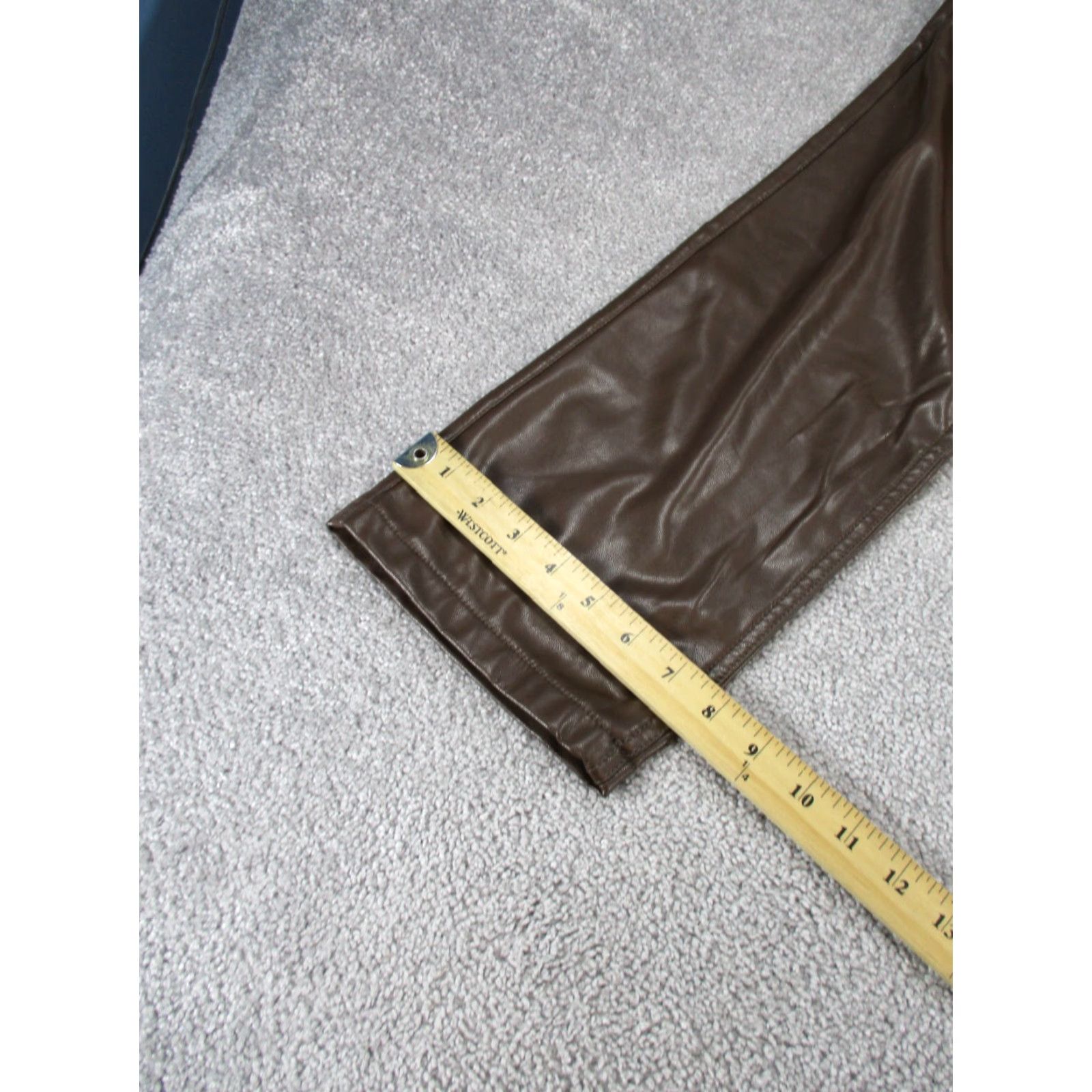 Abercrombie & Fitch Abercrombie & Fitch Pants Womens 28 Straight High Rise Brown Faux Leather Dress Pants 90s Mens? Size 28" / US 6 / IT 42 - 5 Thumbnail
