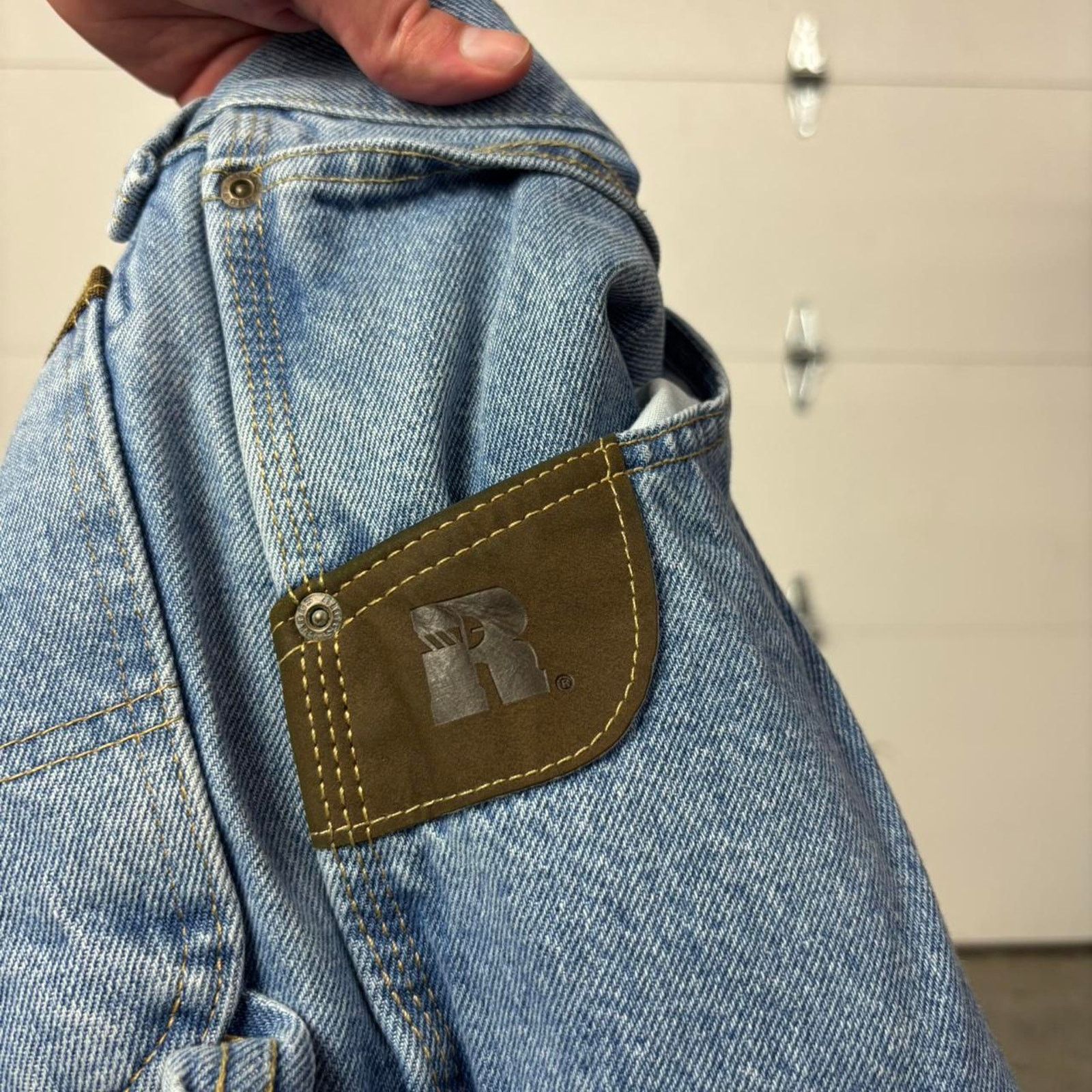 Wrangler Vintage Baggy Light Wash Carpenter Jeans Size US 40 / EU 56 - 4 Thumbnail