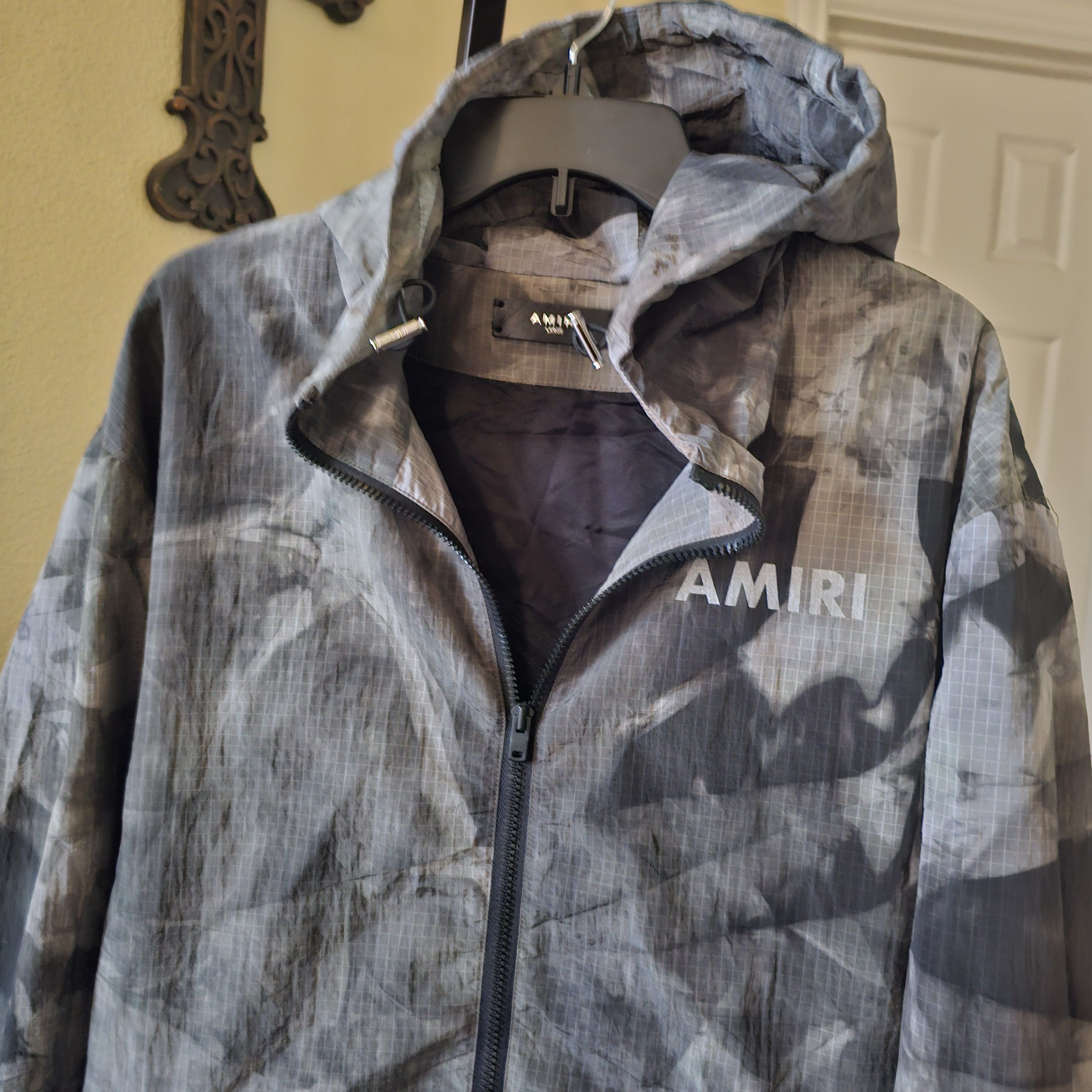 Amiri AMIRI Green Logo Camouflage Windbreaker Size L Size US L / EU 52-54 / 3 - 7 Thumbnail