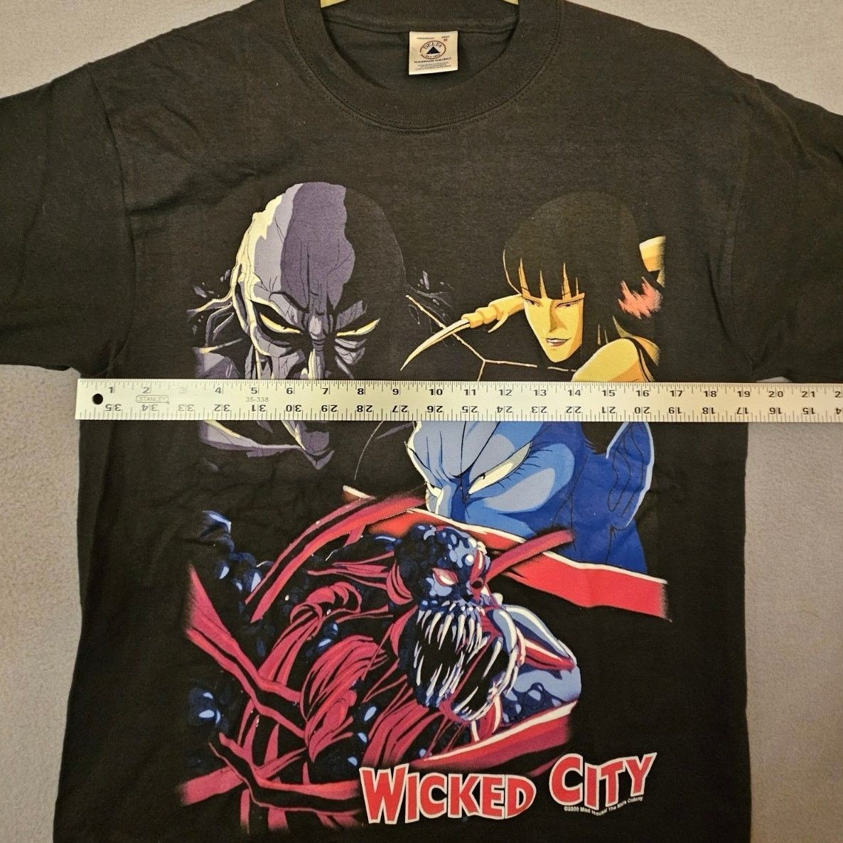Delta Wicked City Anime Vintage 2000 Black Med Graphic T-Shirt Tee Size US M / EU 48-50 / 2 - 7 Thumbnail
