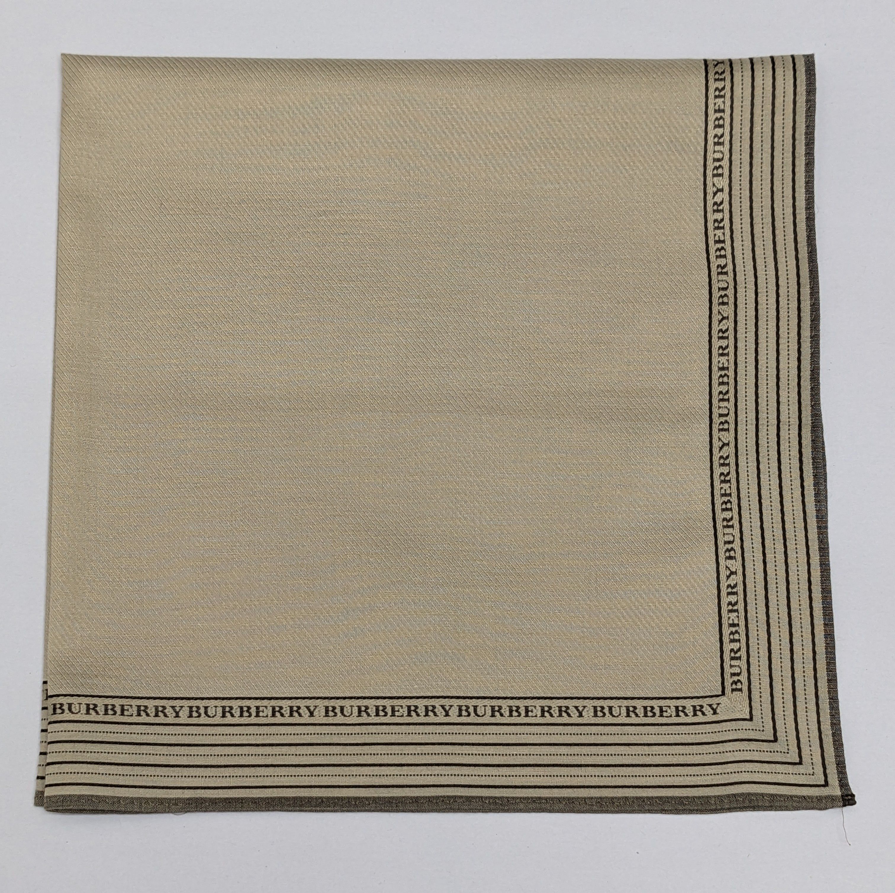 Burberry Burberry Handkerchief Bandana Beige Tan Spell Out Logo Size ONE SIZE - 1 Thumbnail