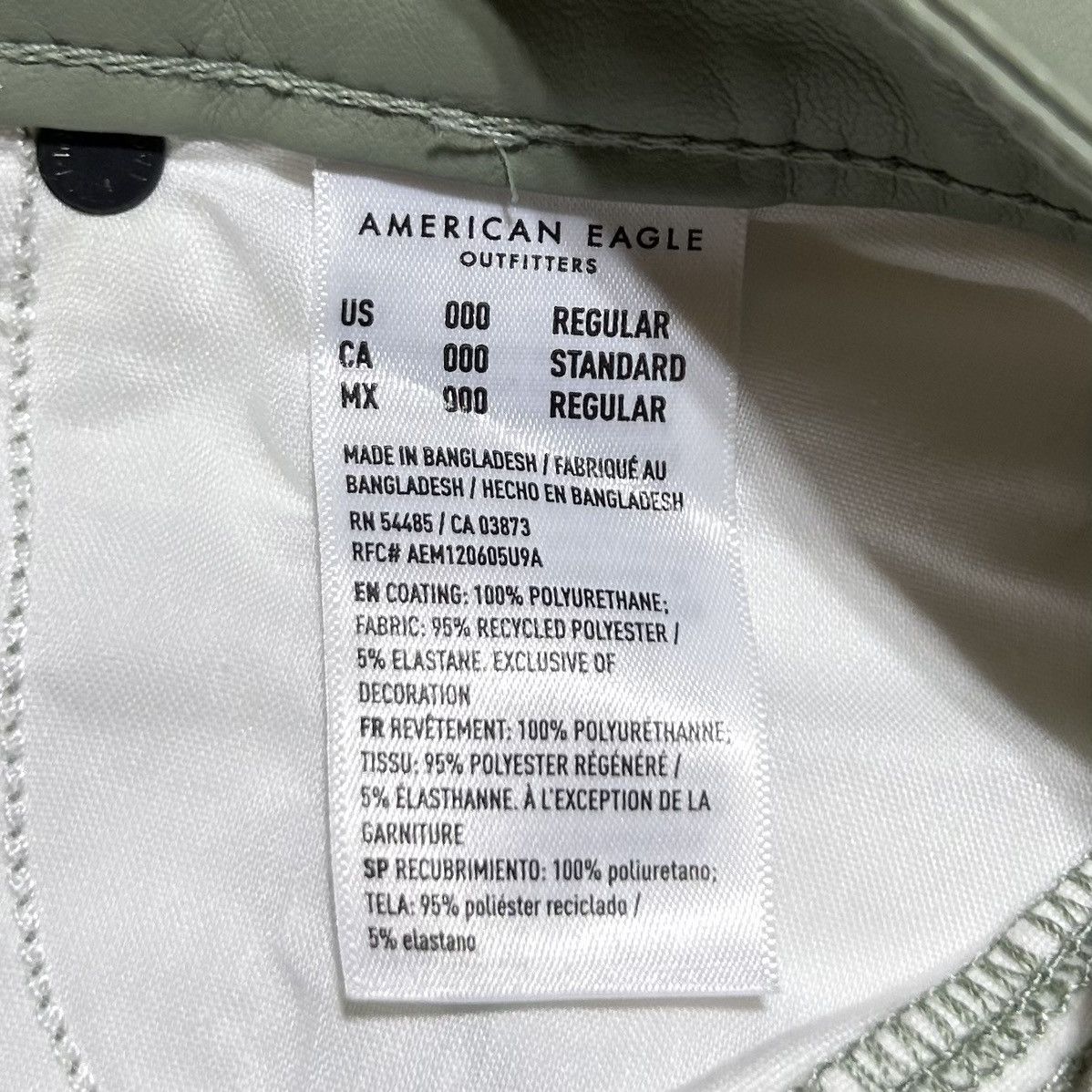 American Eagle Outfitters American Eagle Pants Vegan Leather High Rise Straight Sz 000 Size 24" / US 00 / IT 34 - 9 Thumbnail