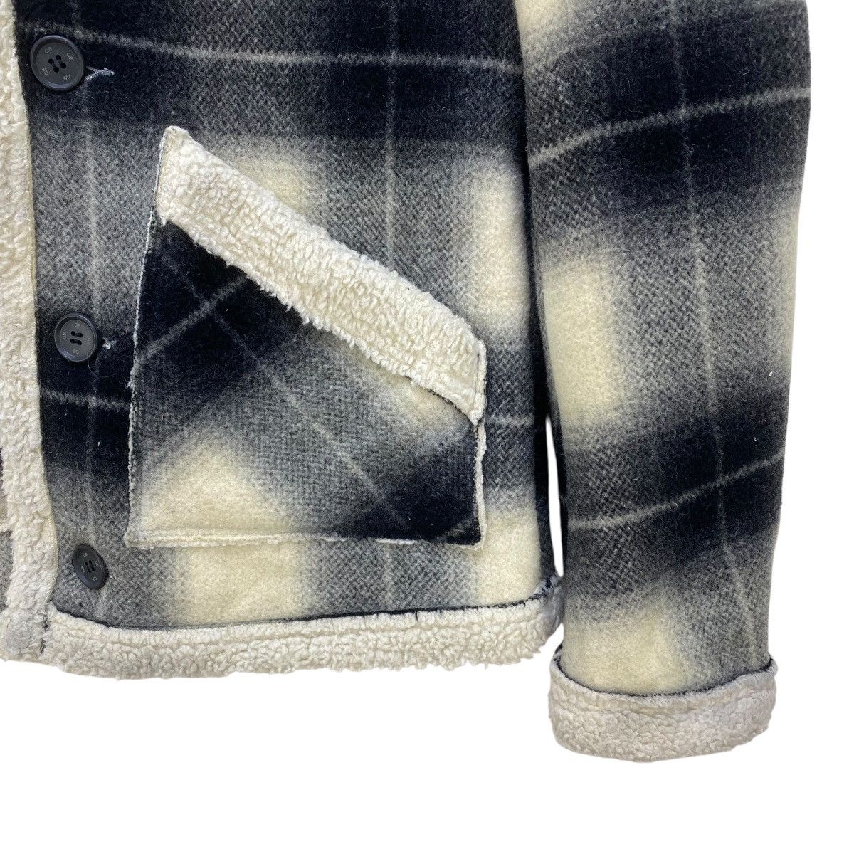 If Six Was Nine 🔥Awesome Gb Skin Plaid Tartan Shearling Jacket Size US M / EU 48-50 / 2 - 6 Thumbnail