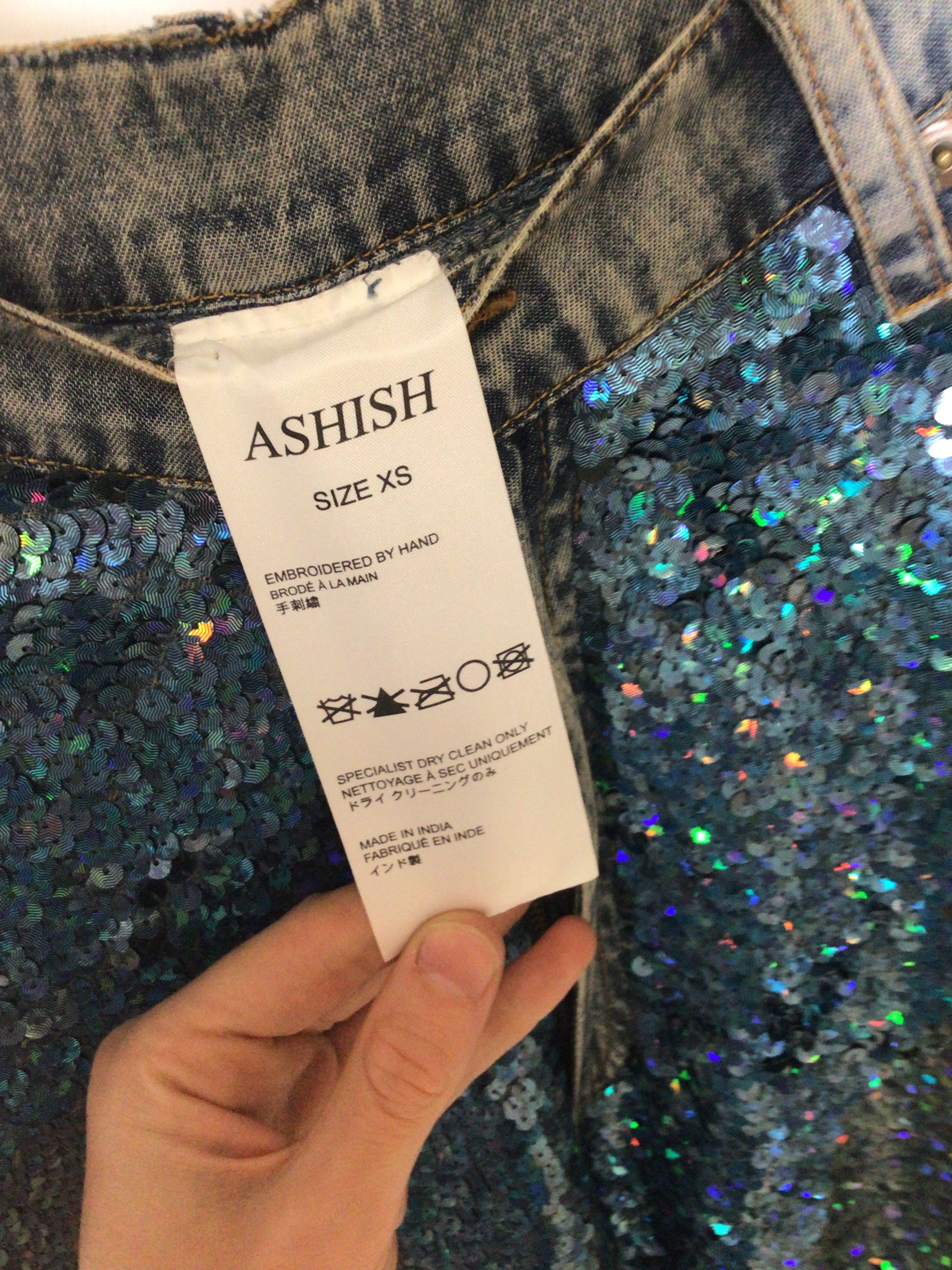 ASHISH Ashish Embellished Light Blue Denim Size 28" / US 6 / IT 42 - 3 Thumbnail