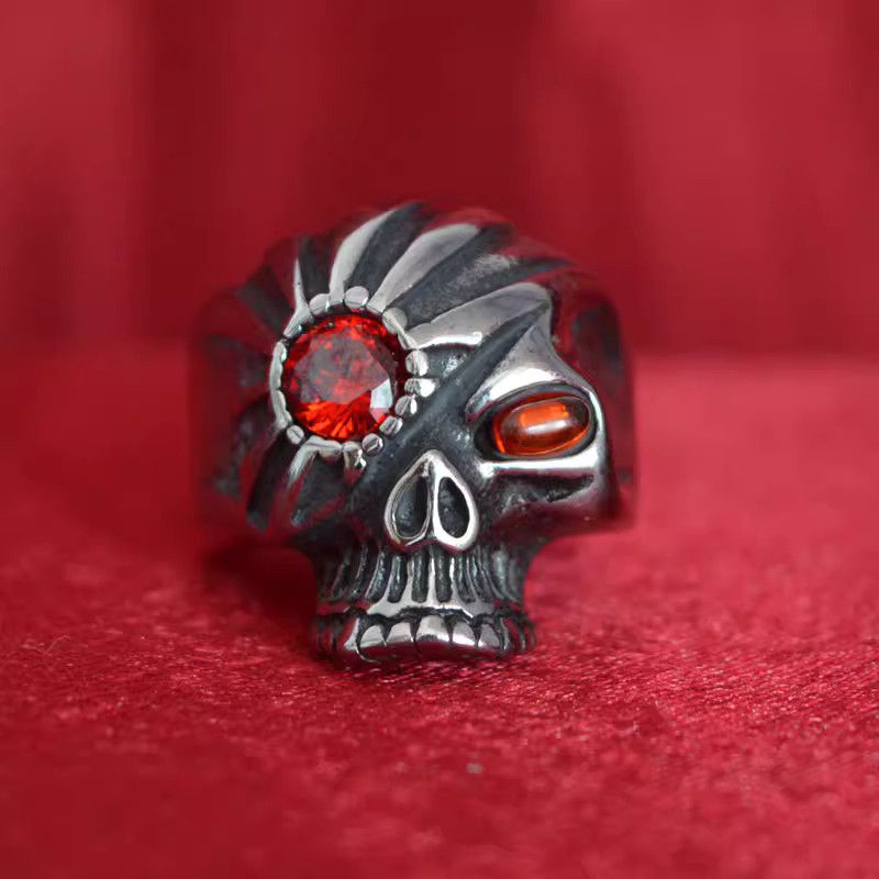 Jewelry Skull Matchless Jewelry Rings Open Chrome Ring (Size 7-13) Size ONE SIZE - 1 Thumbnail