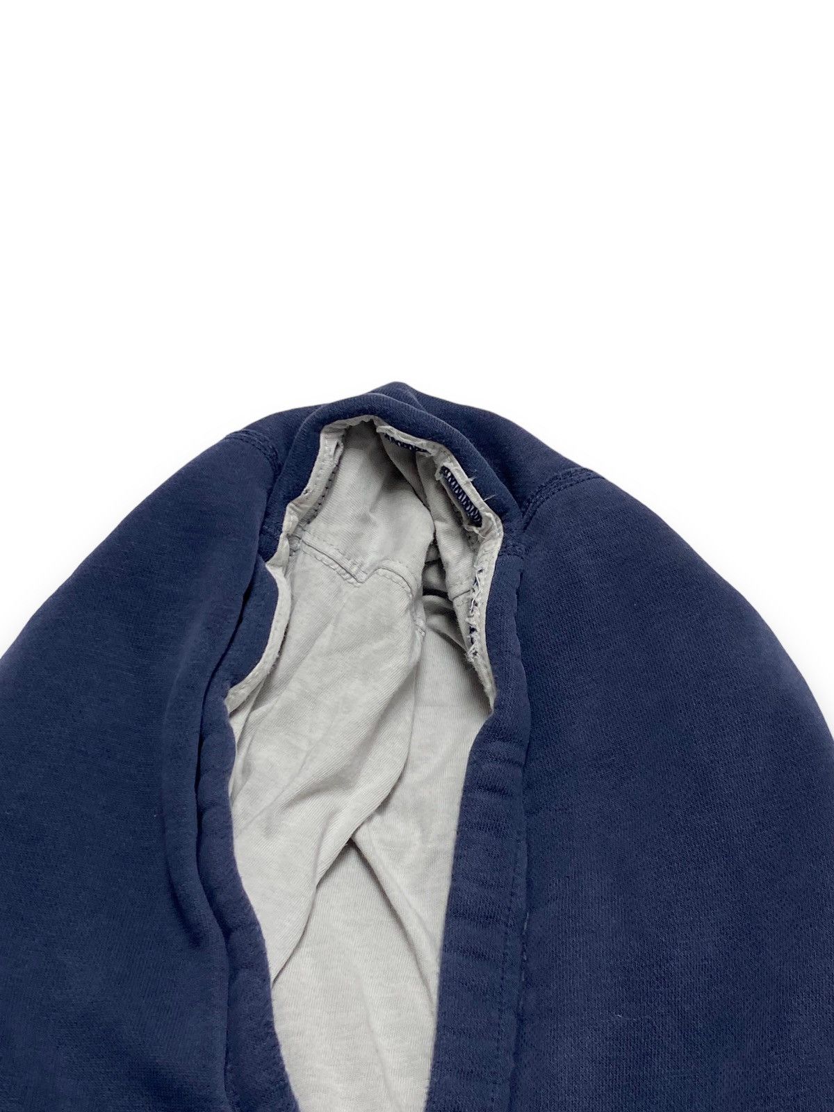Nike Vintage NIKE Navy Distressed Hoodie Big Logo Size US L / EU 52-54 / 3 - 8 Thumbnail
