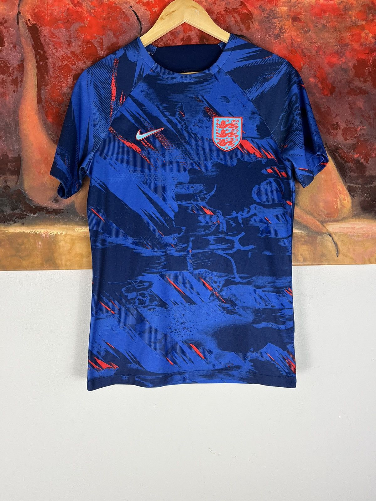 Nike Nike England National Pre Match Soccer Jersey Football Shirt Size US S / EU 44-46 / 1 - 1 Thumbnail