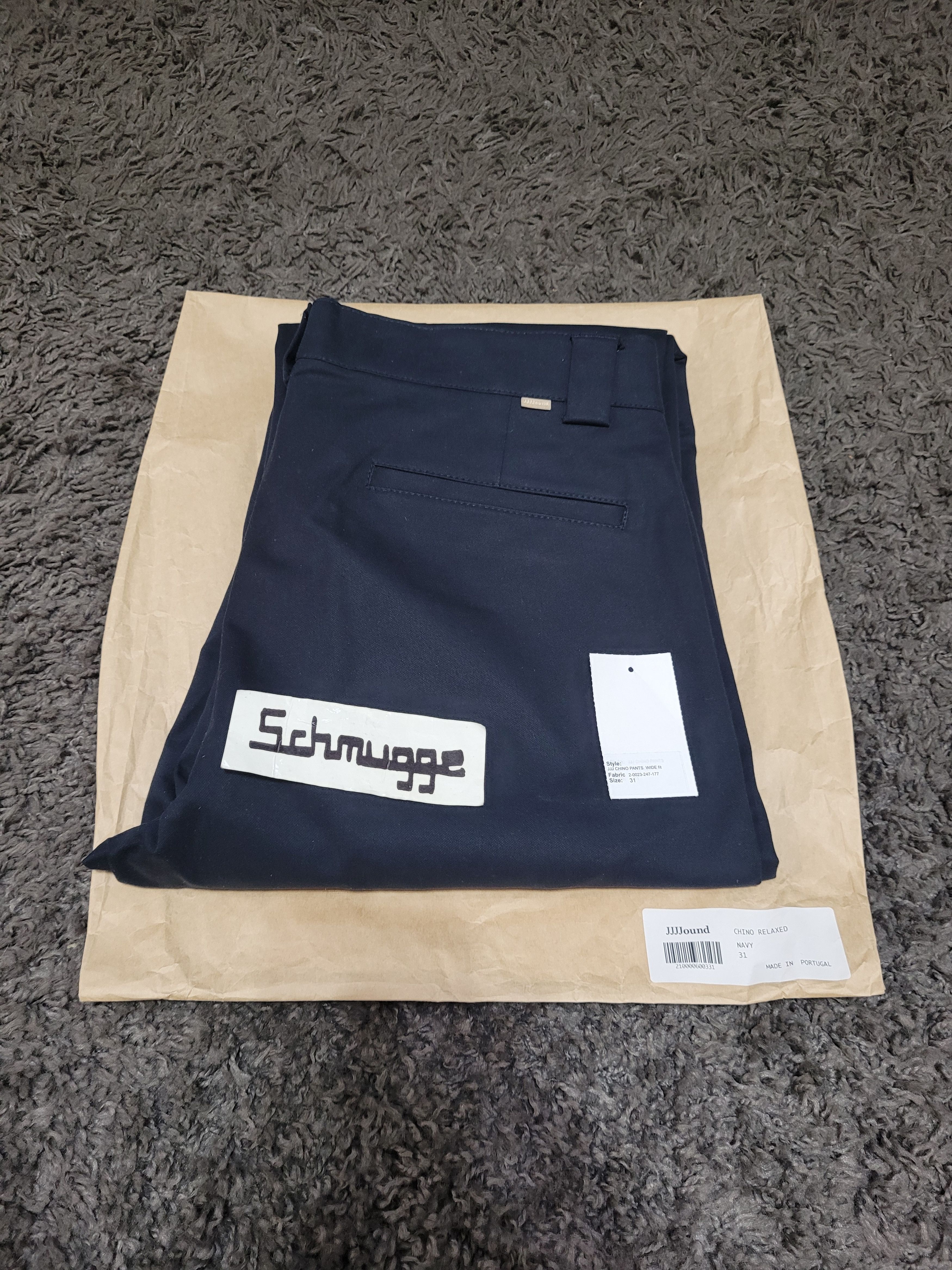JJJJound JJJJOUND RELAXED CHINO PANTS NAVY Size US 31 - 7 Thumbnail