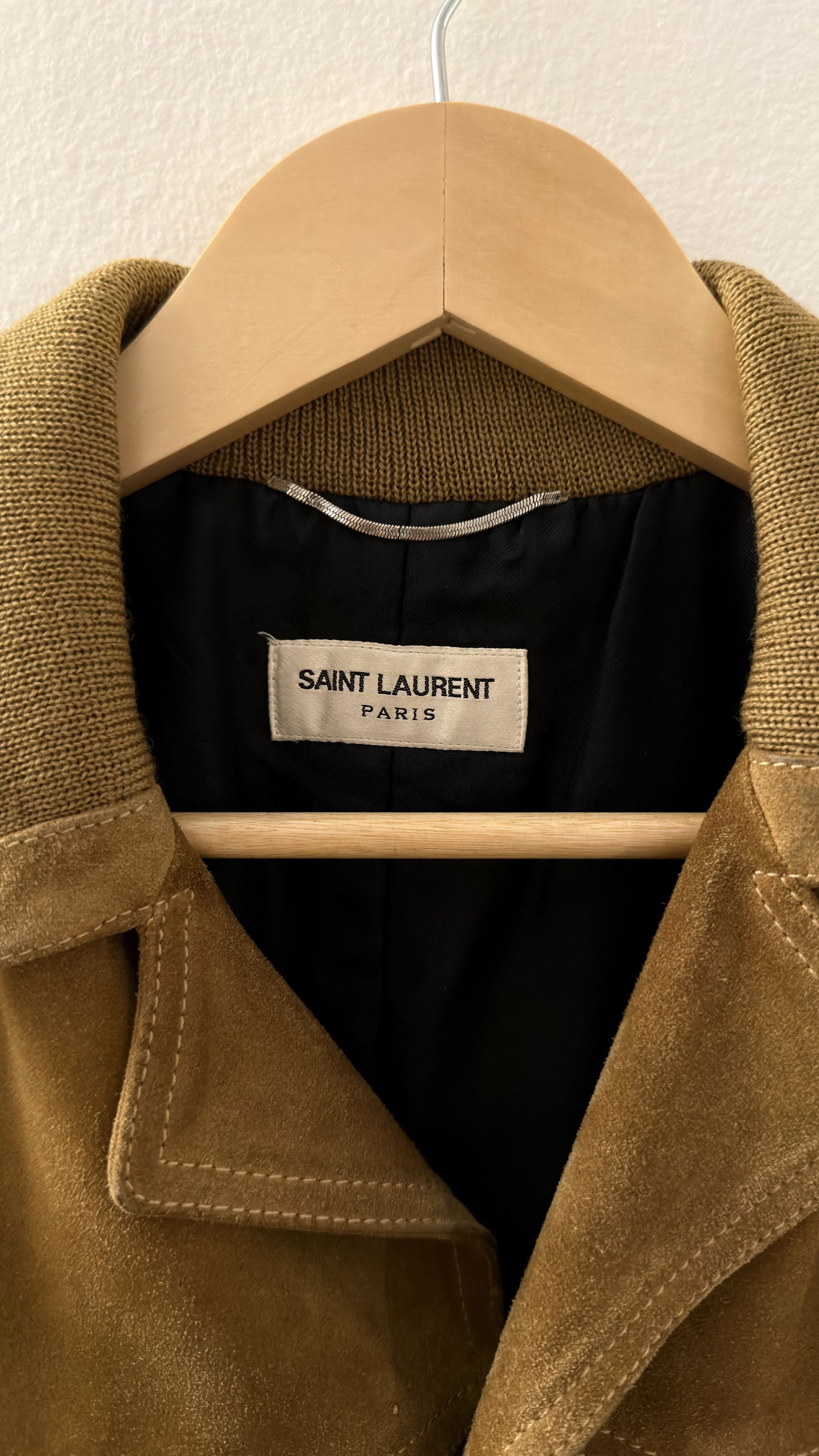 Saint Laurent Paris Hedi Era Suede Trucker Jacket Size US S / EU 44-46 / 1 - 2 Thumbnail