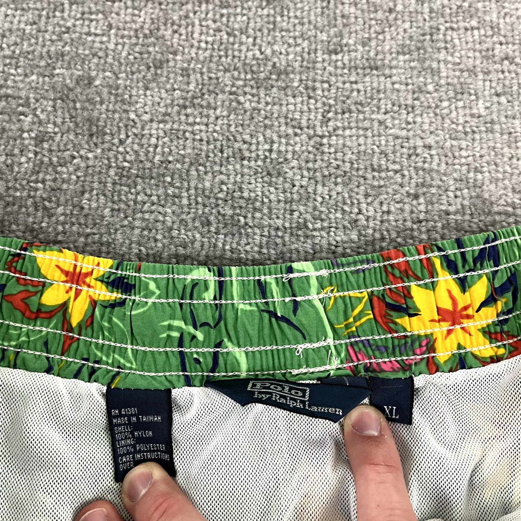 Polo Ralph Lauren Polo Ralph Lauren Swim Trunks Mens XL x 4.5" Green Floral Animals Lined Preppy Size US XL / EU 56 / 4 - 3 Thumbnail