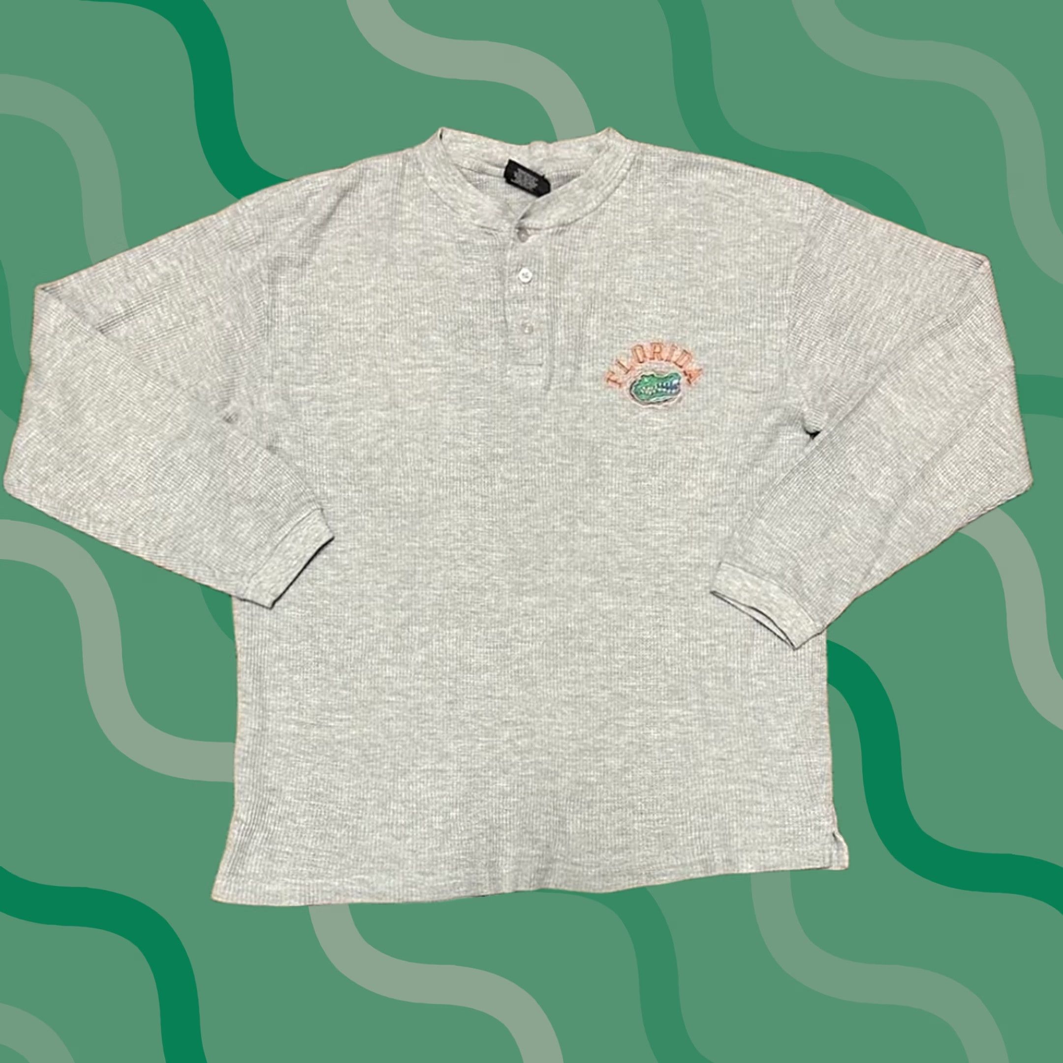 NCAA VINTAGE NCAA Florida Gators Shirt Henley Thermal Gray XL Men Size US XL / EU 56 / 4 - 1 Thumbnail