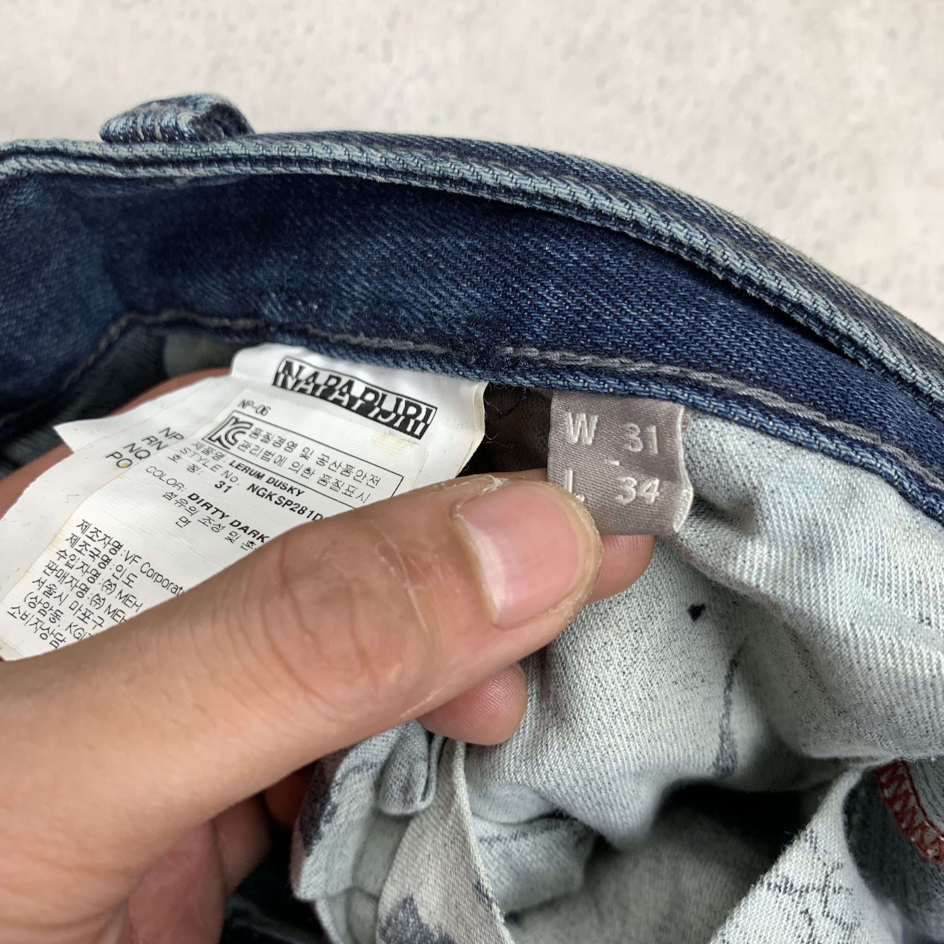 Napapijri Denim Pants Jeans Dirty Dark Mud Wash