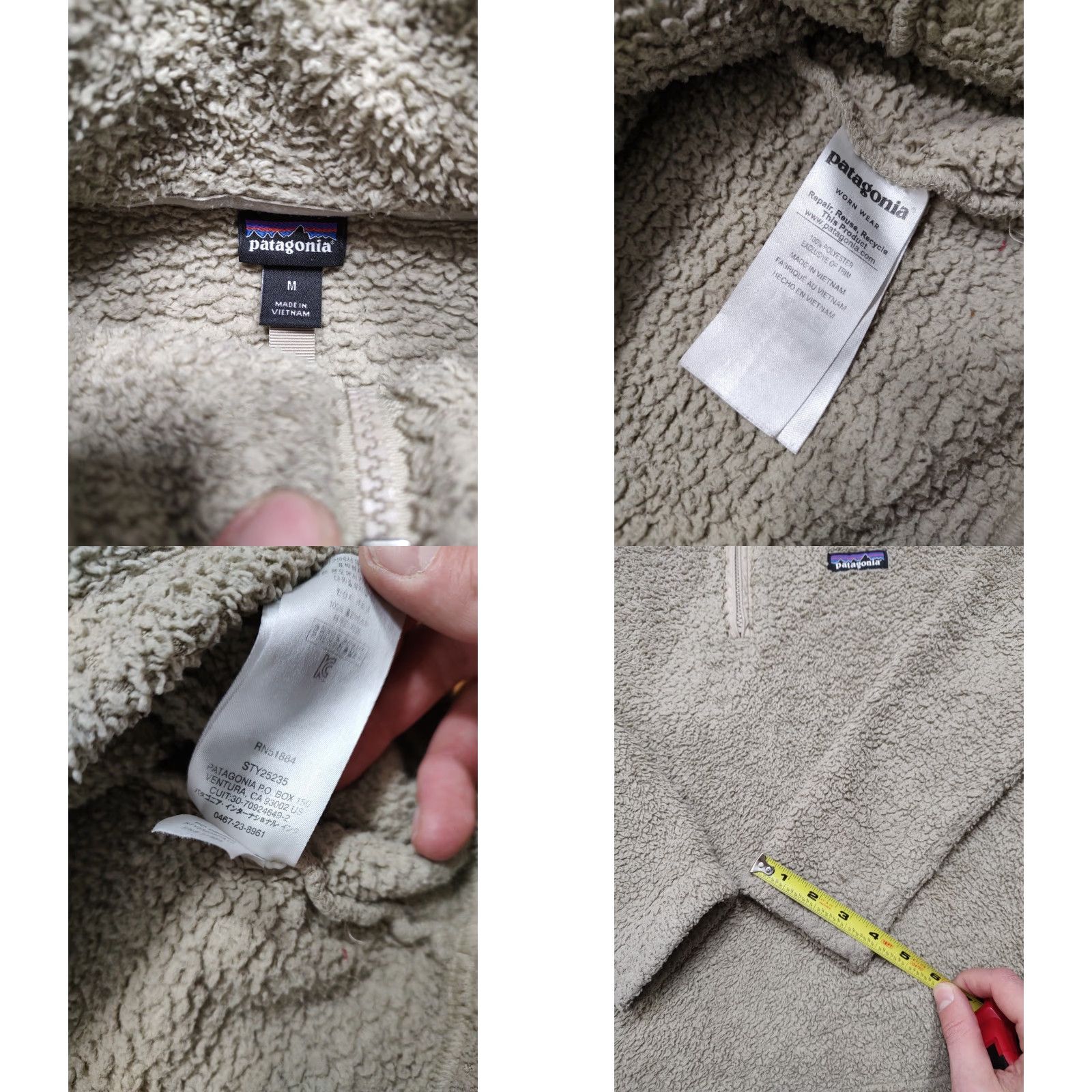 Patagonia Patagonia Sweater 1/4 Zip Pullover Fleece Tan Womens M Knit Mock Neck Outdoor Nature 90s? Size M / US 6-8 / IT 42-44 - 8 Thumbnail