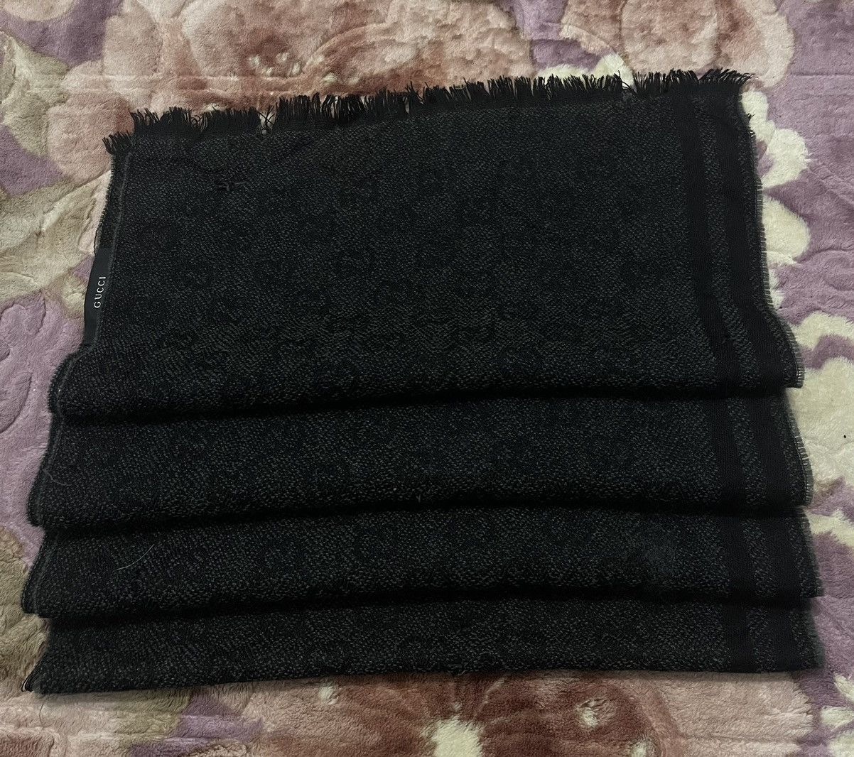 Gucci GUCCI MONOGRAM SCAF WOOL ITALY Size ONE SIZE - 1 Thumbnail